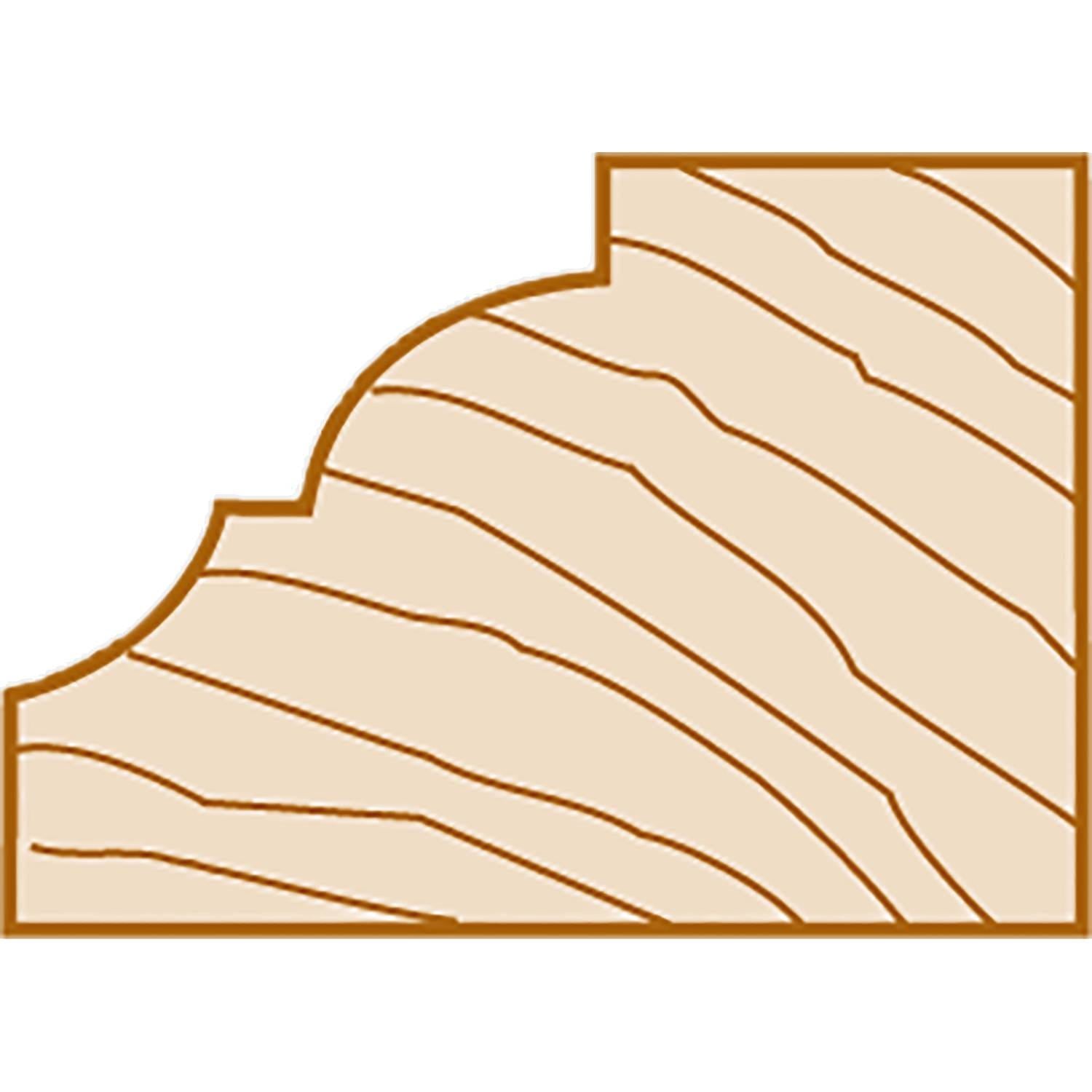 Makita 733281-A Router Bit 1/4" Double Roman Ogee, 2 Flute, 1/4" SH, C.T.