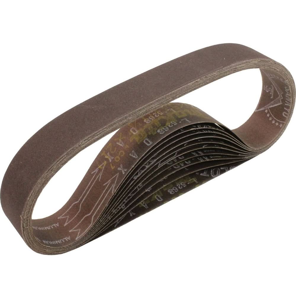 Makita 742336-A 1-1/8" x 21" Abrasive Belt, 180 Grit, 10/pk