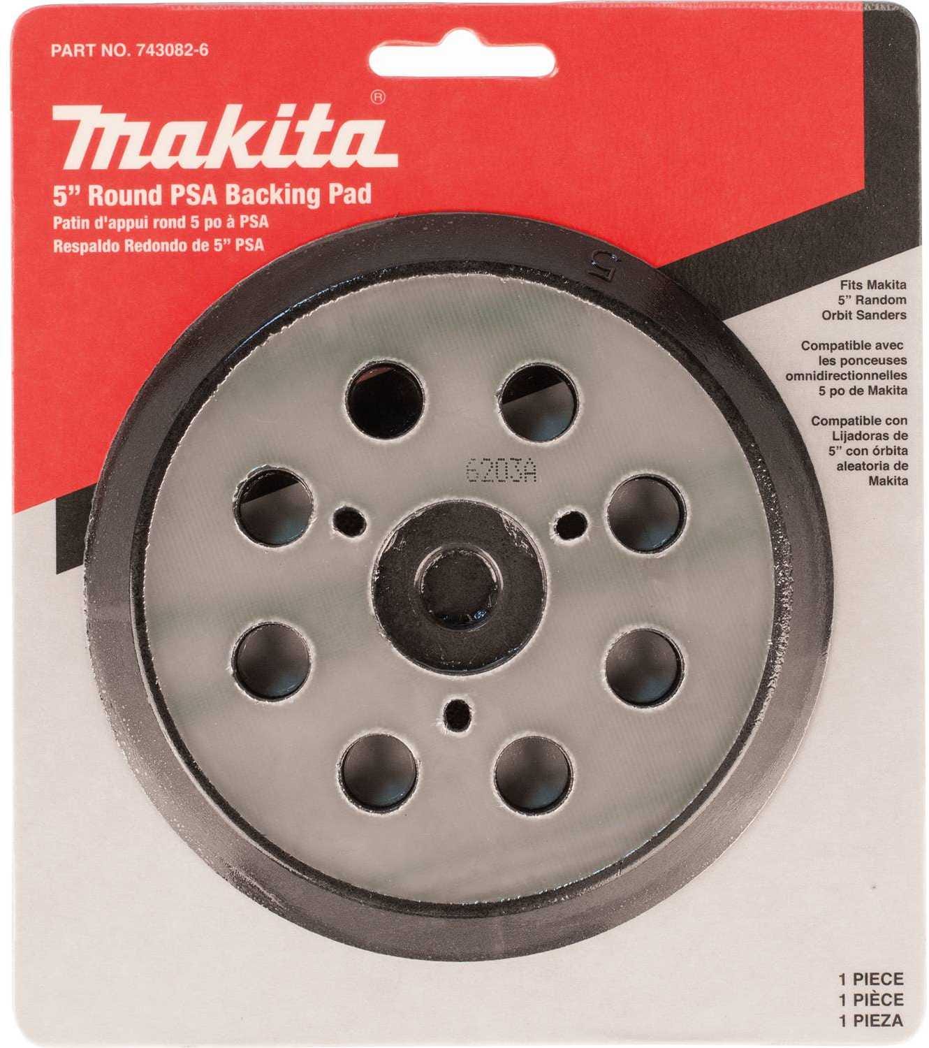 Makita 743082-6 5" Round Backing Pad (PSA)
