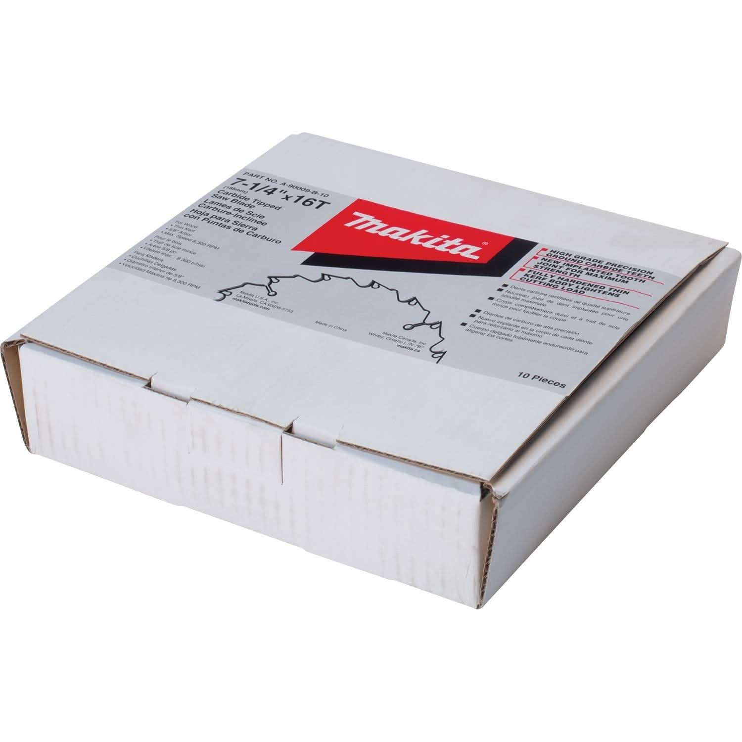 Makita A-90009-B-10 7-1/4" 16T Carbide-Tipped Circular Saw Blade, 10/pk