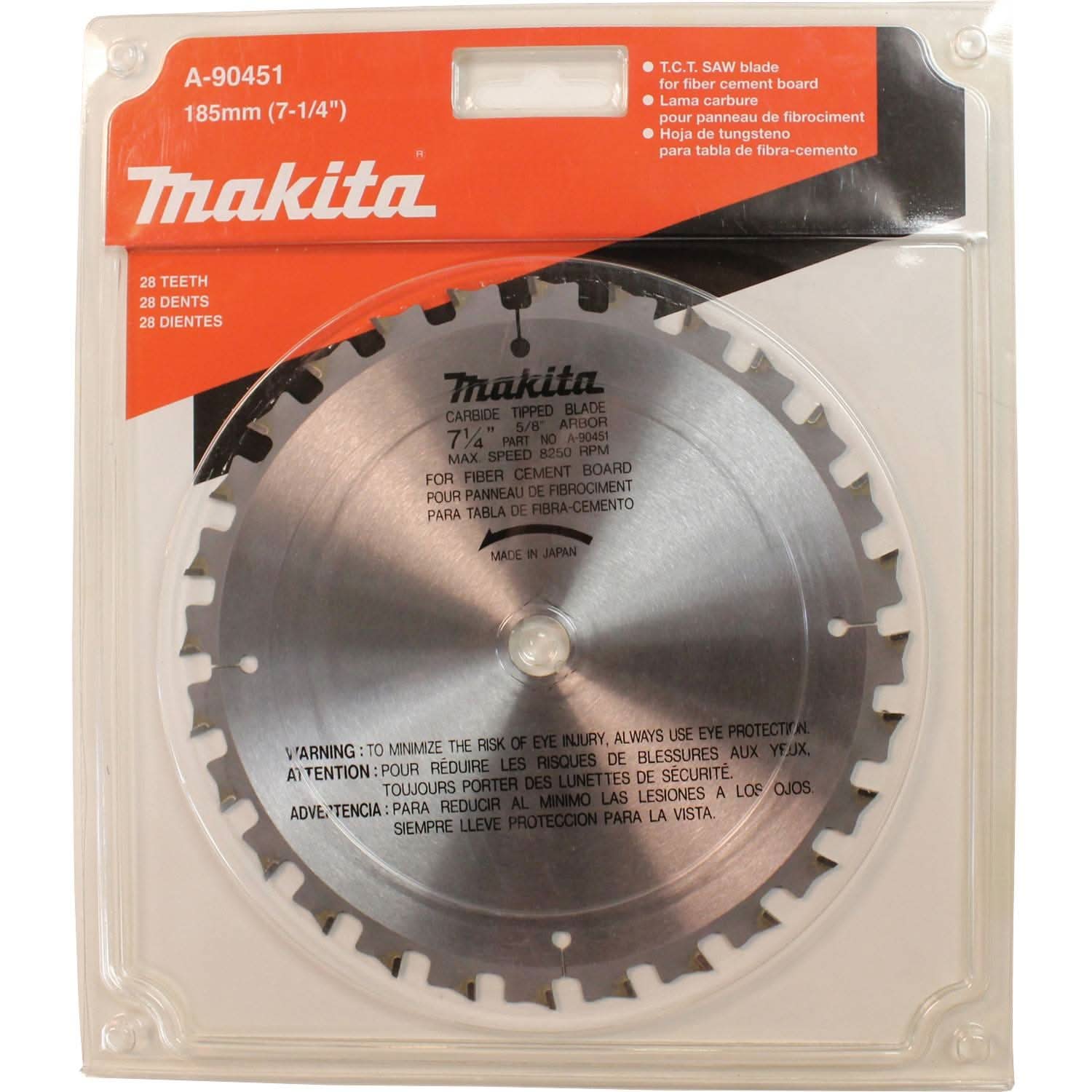 Makita A-90451 7-1/4" 28T Carbide-Tipped, Fiber Cement Blade