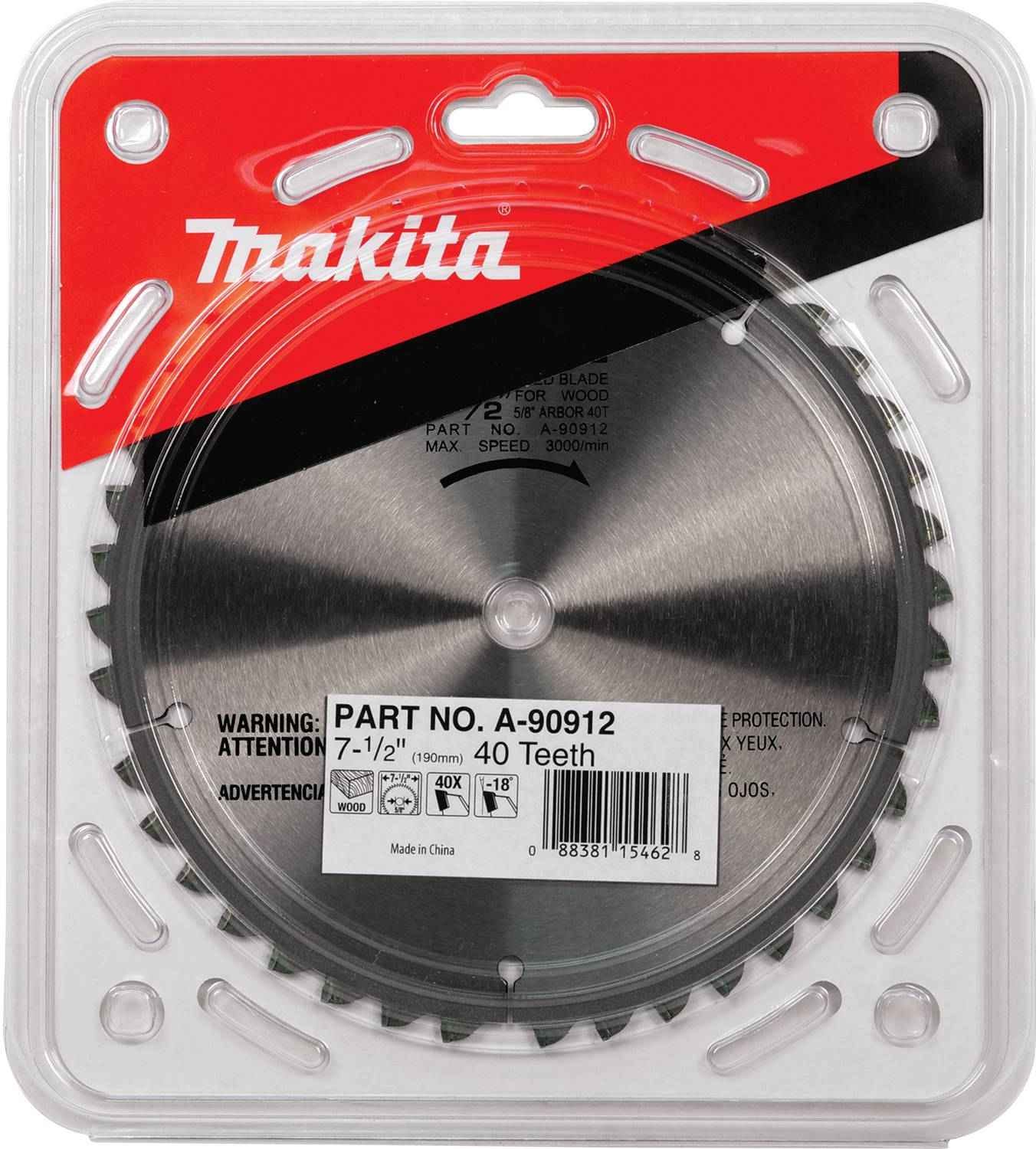 Makita A-90912 7-1/2" 40T Carbide-Tipped Miter Saw Blade