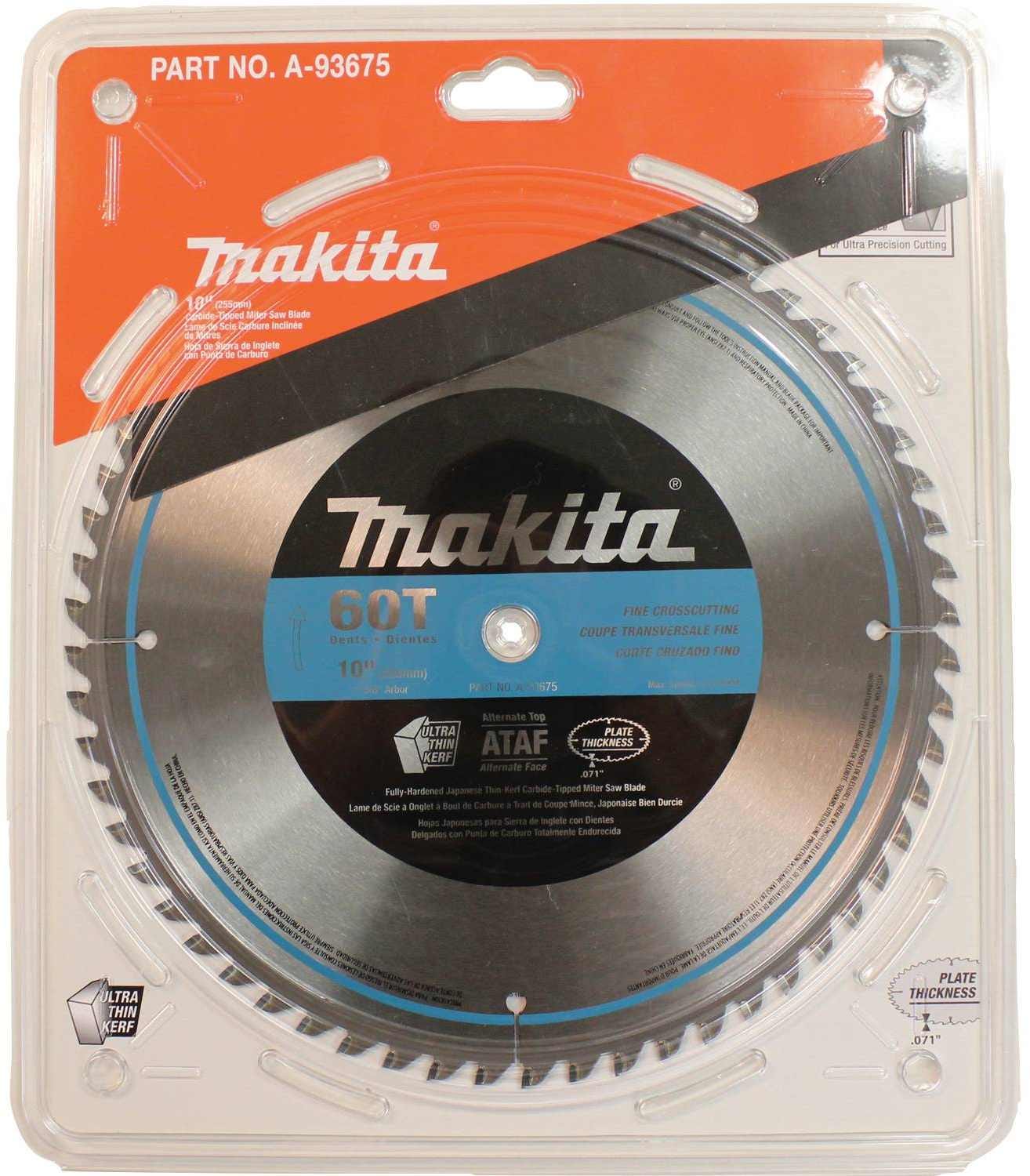 Makita A-93675 10" 60T Micro-Polished Miter Saw Blade