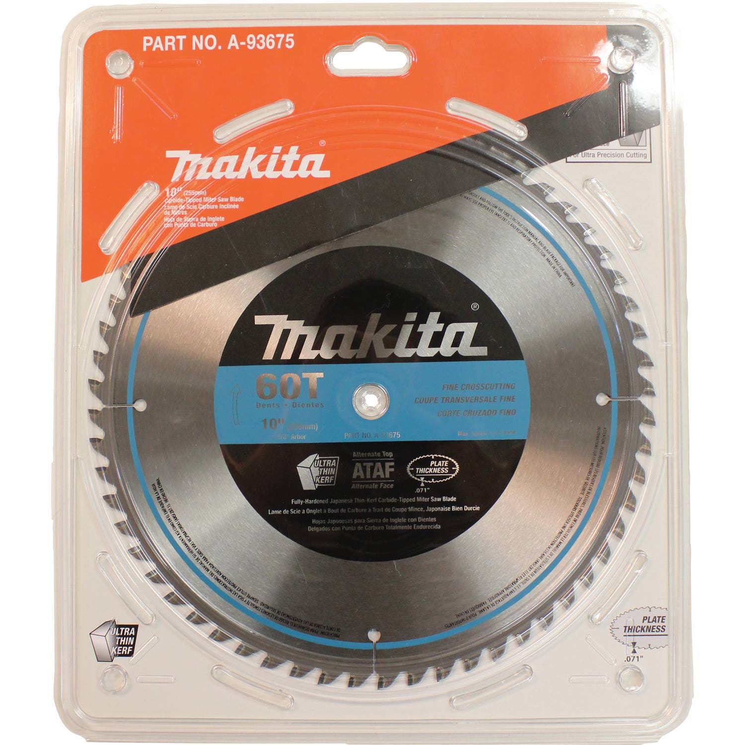 Makita A-93675 10" 60T Micro-Polished Miter Saw Blade