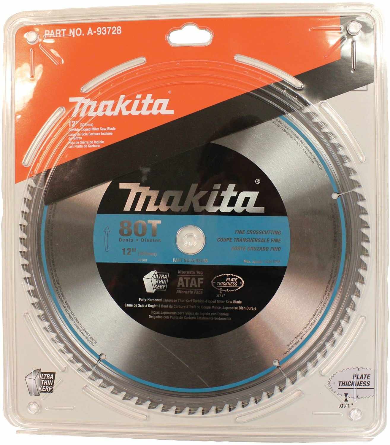 Makita A-93728 12" 80T Micro-Polished Miter Saw Blade