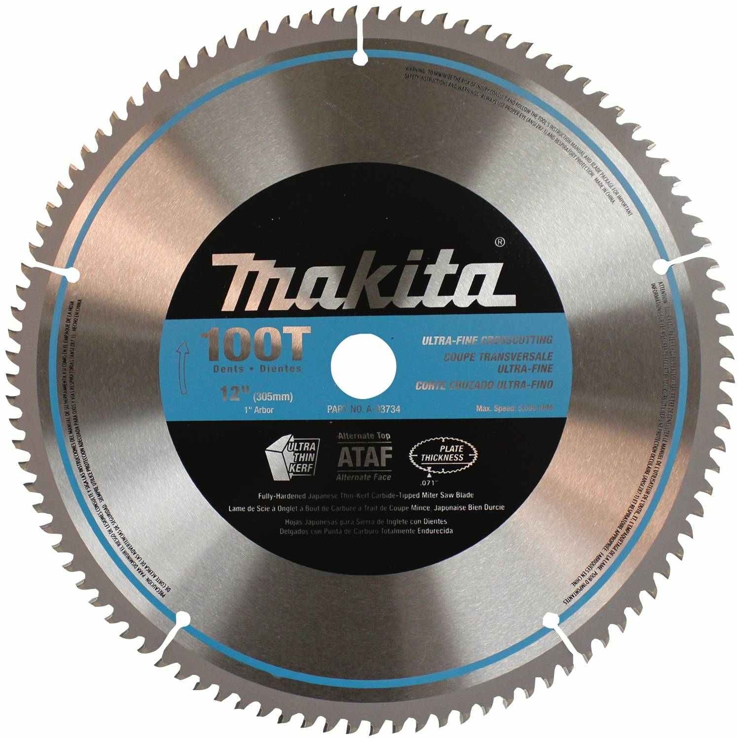 Makita A-93734 12" 100T Micro-Polished Miter Saw Blade