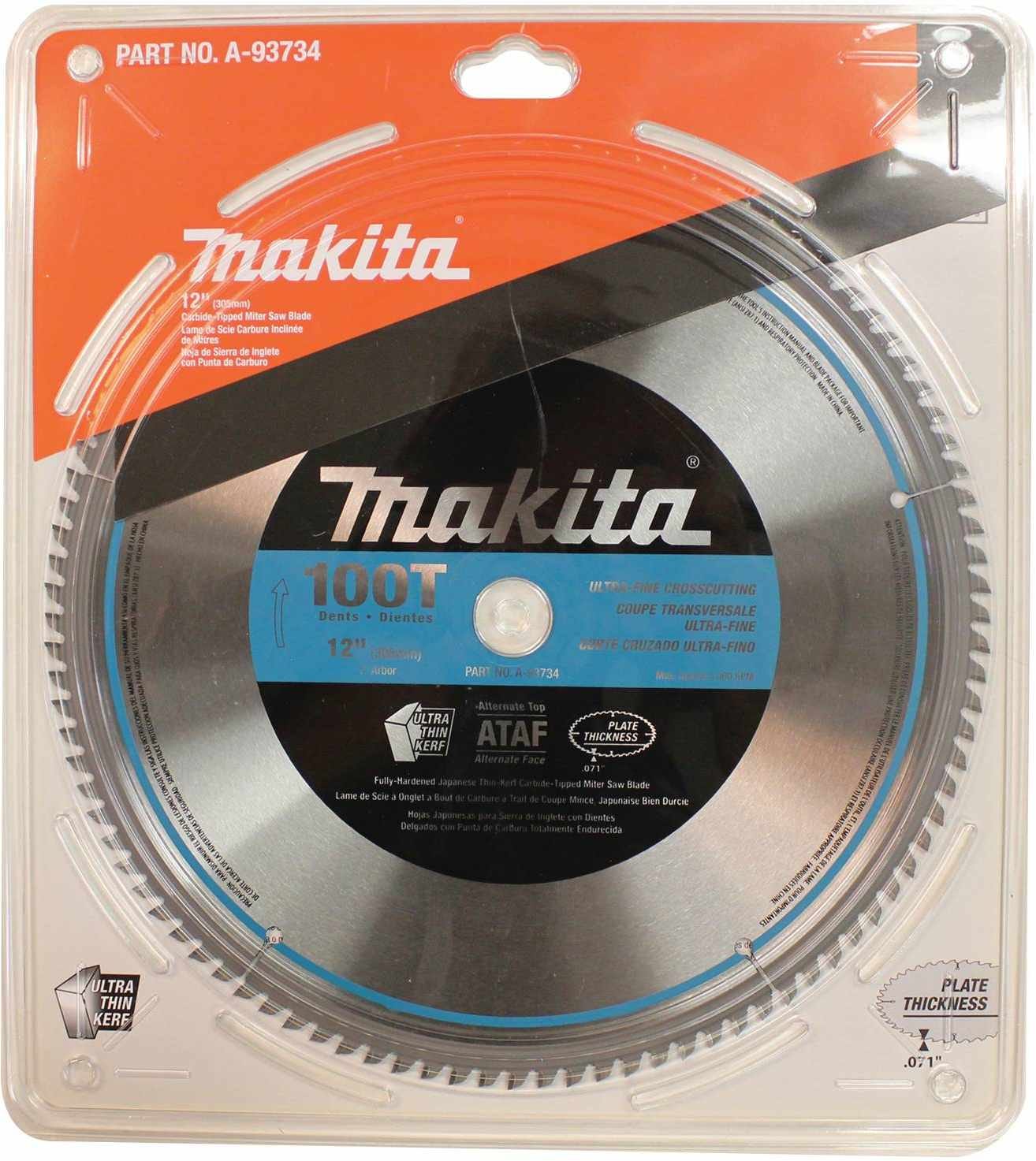 Makita A-93734 12" 100T Micro-Polished Miter Saw Blade
