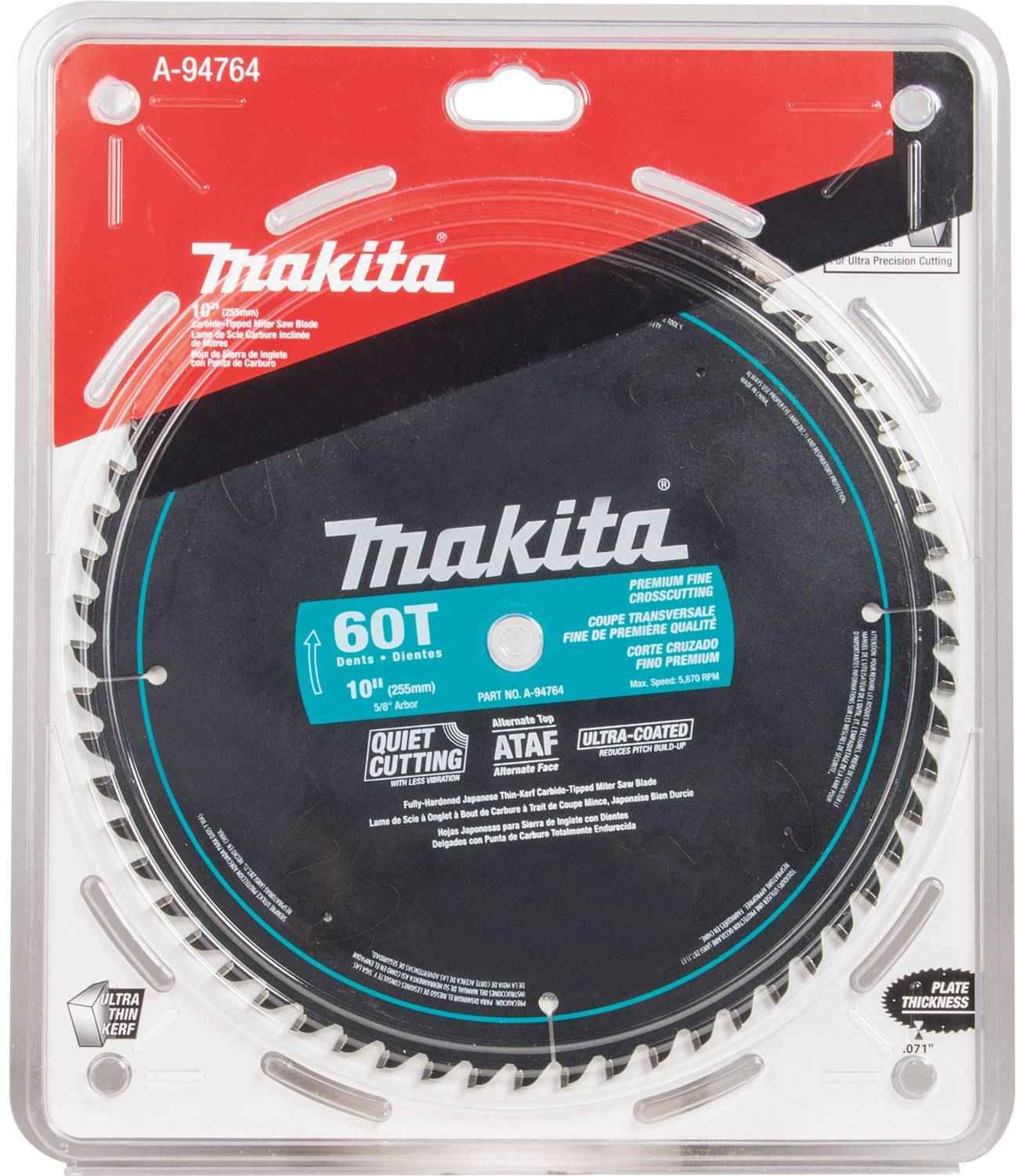 Makita A-94764 10" 60T Ultra-Coated Miter Saw Blade
