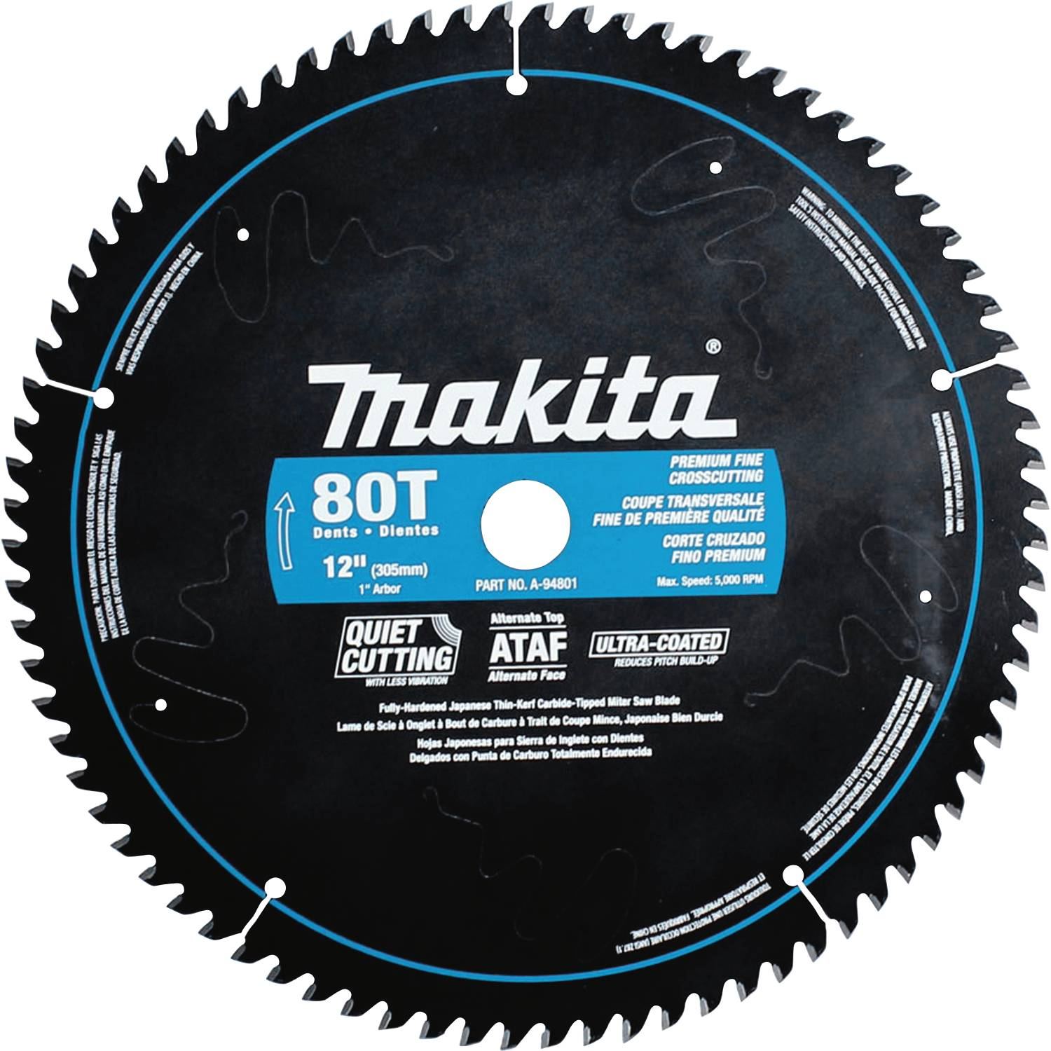 Makita A-94801 12" 80T Ultra-Coated Miter Saw Blade