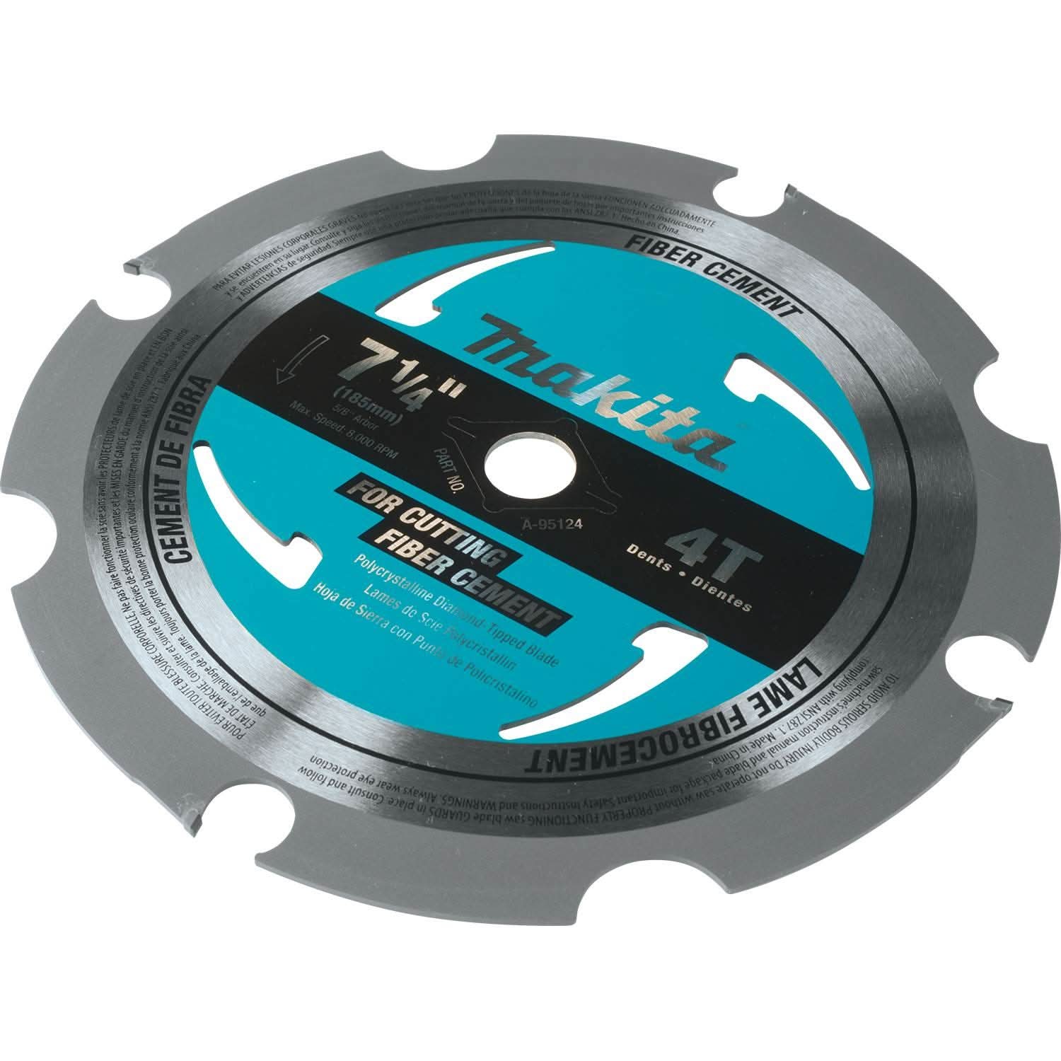 Makita A-95124 7-1/4" 4T PCD Circular Saw Blade, Fiber Cement