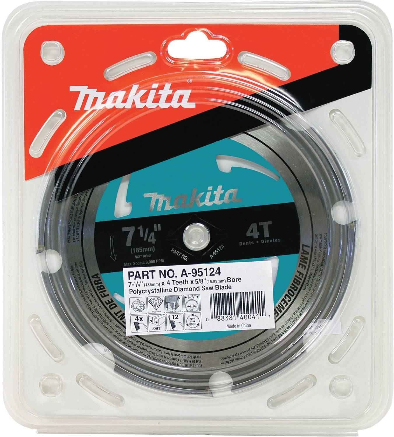 Makita A-95124 7-1/4" 4T PCD Circular Saw Blade, Fiber Cement