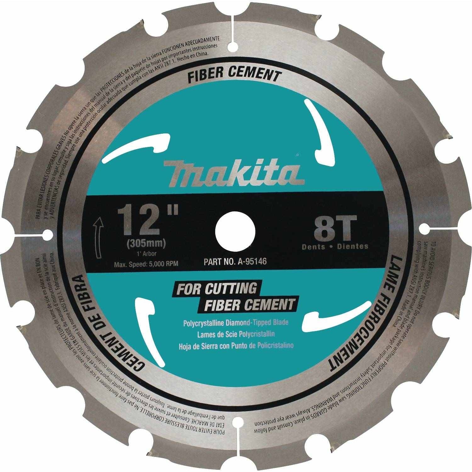 Makita A-95146 12" 8T PCD Miter Saw Blade, Fiber Cement