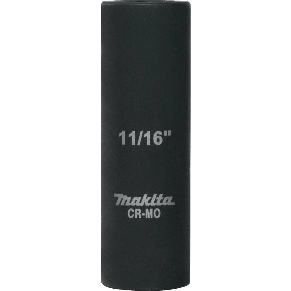 Makita A-96285 11/16" Deep Well SAE Impact Socket, 1/2" Drive