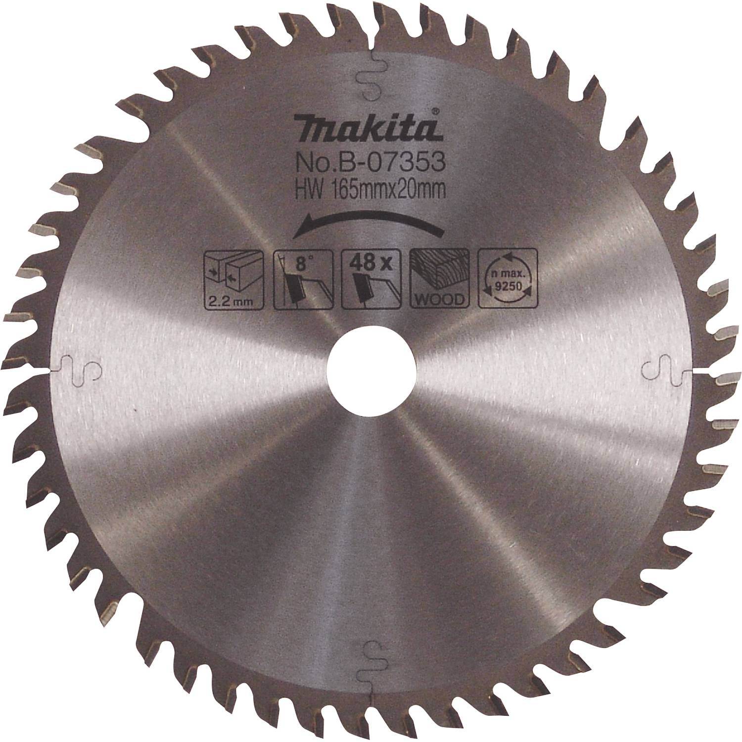 Makita B-07353 6-1/2" 48T Carbide-Tipped Plunge Saw Blade