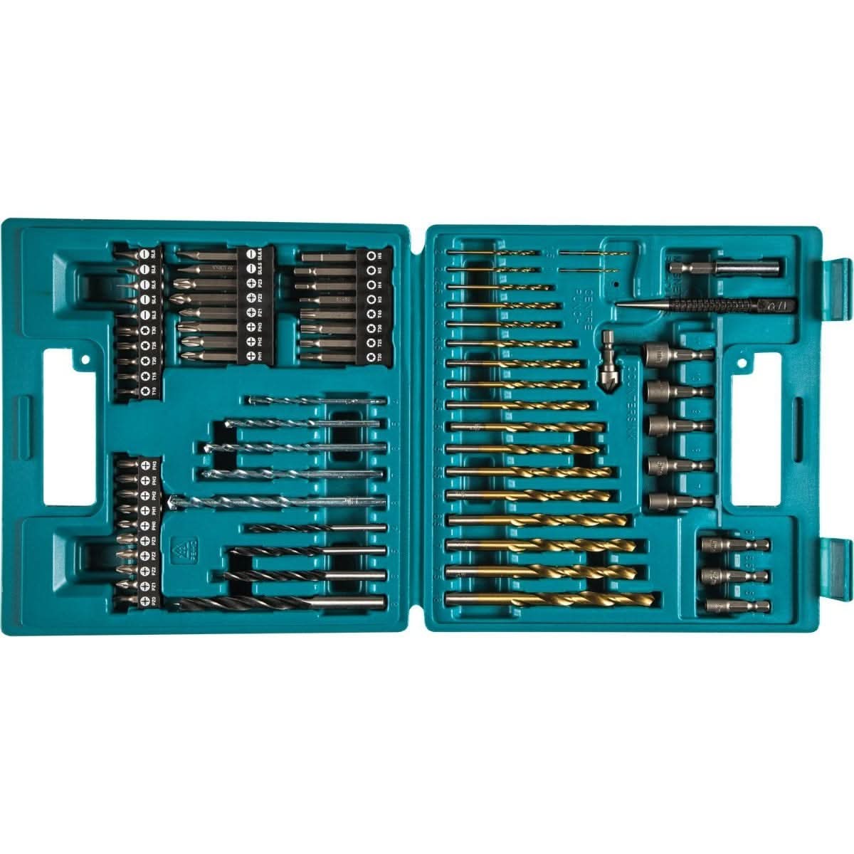 Makita 75 Pc. Metric Drill & Screw Bit Set with 6 Pc. Recip Blade Assortment Pack and 6-1/2" 24T Carbide-Tipped Circular Saw Blade