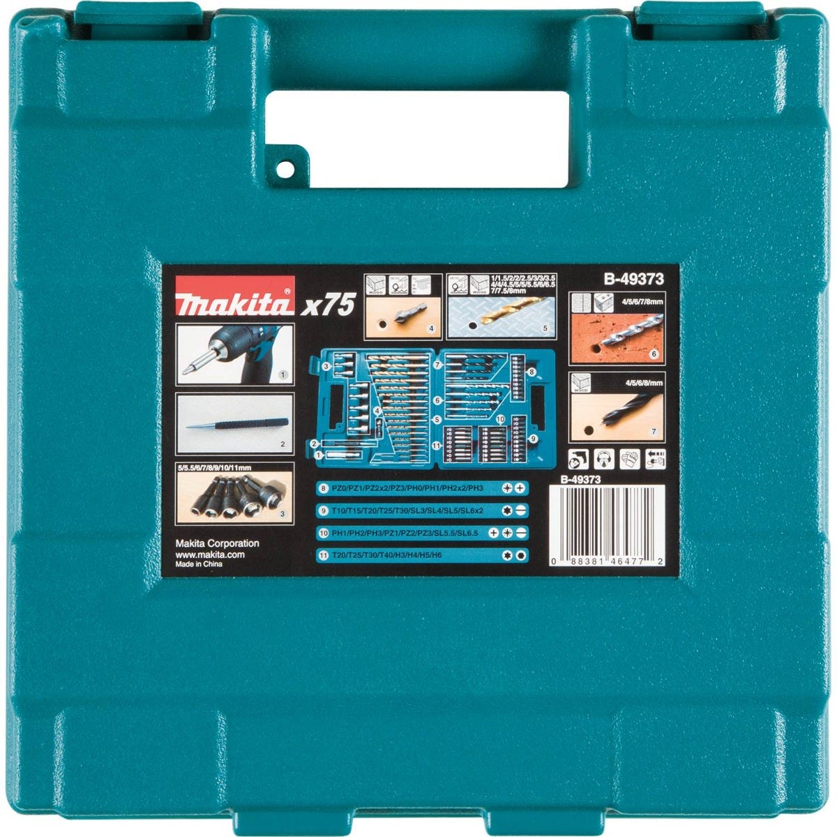 Makita B-49373 75 Pc. Metric Drill and Screw Bit Set