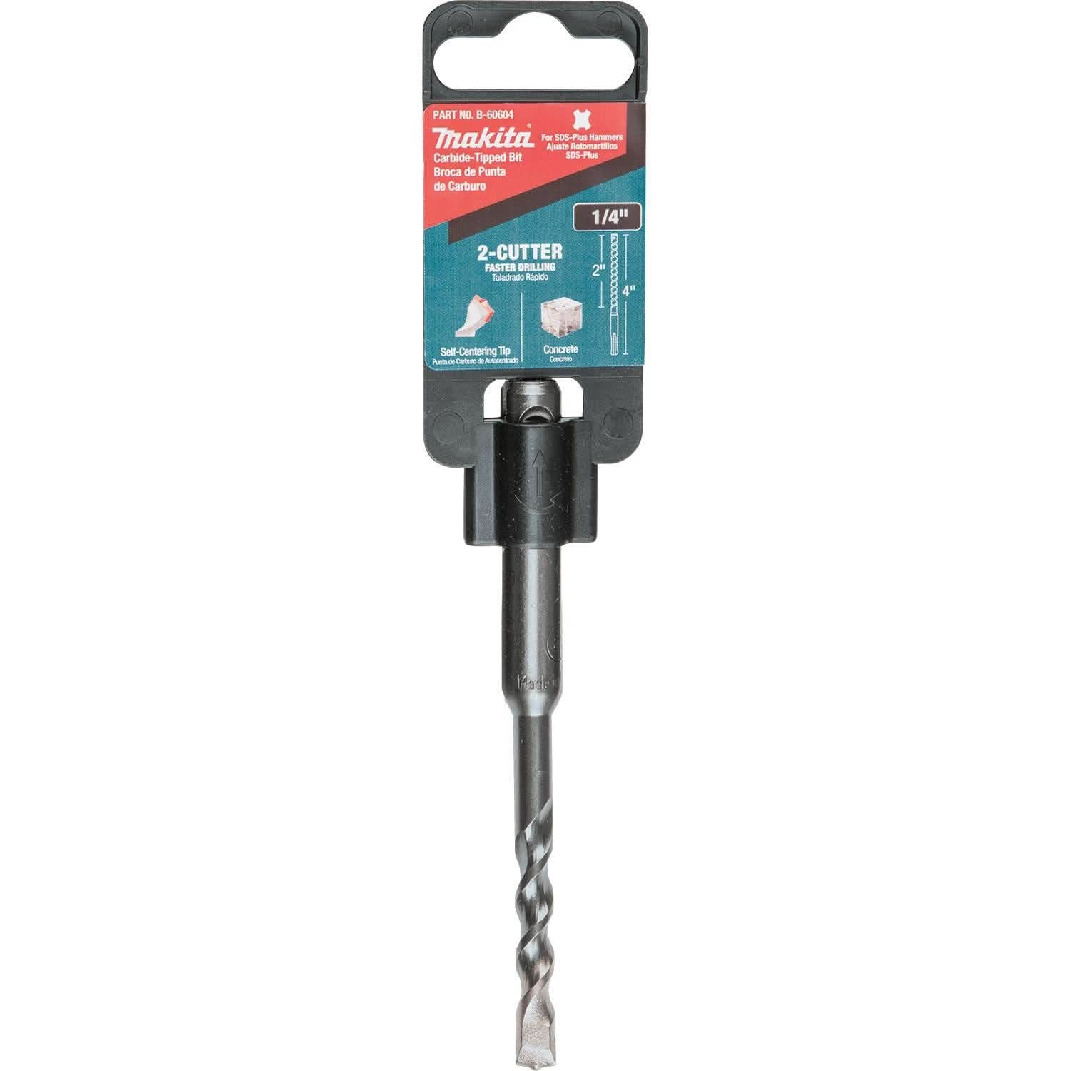 Makita B-60604 1/4" x 4" SDS-PLUS Bit, 2-Cutter