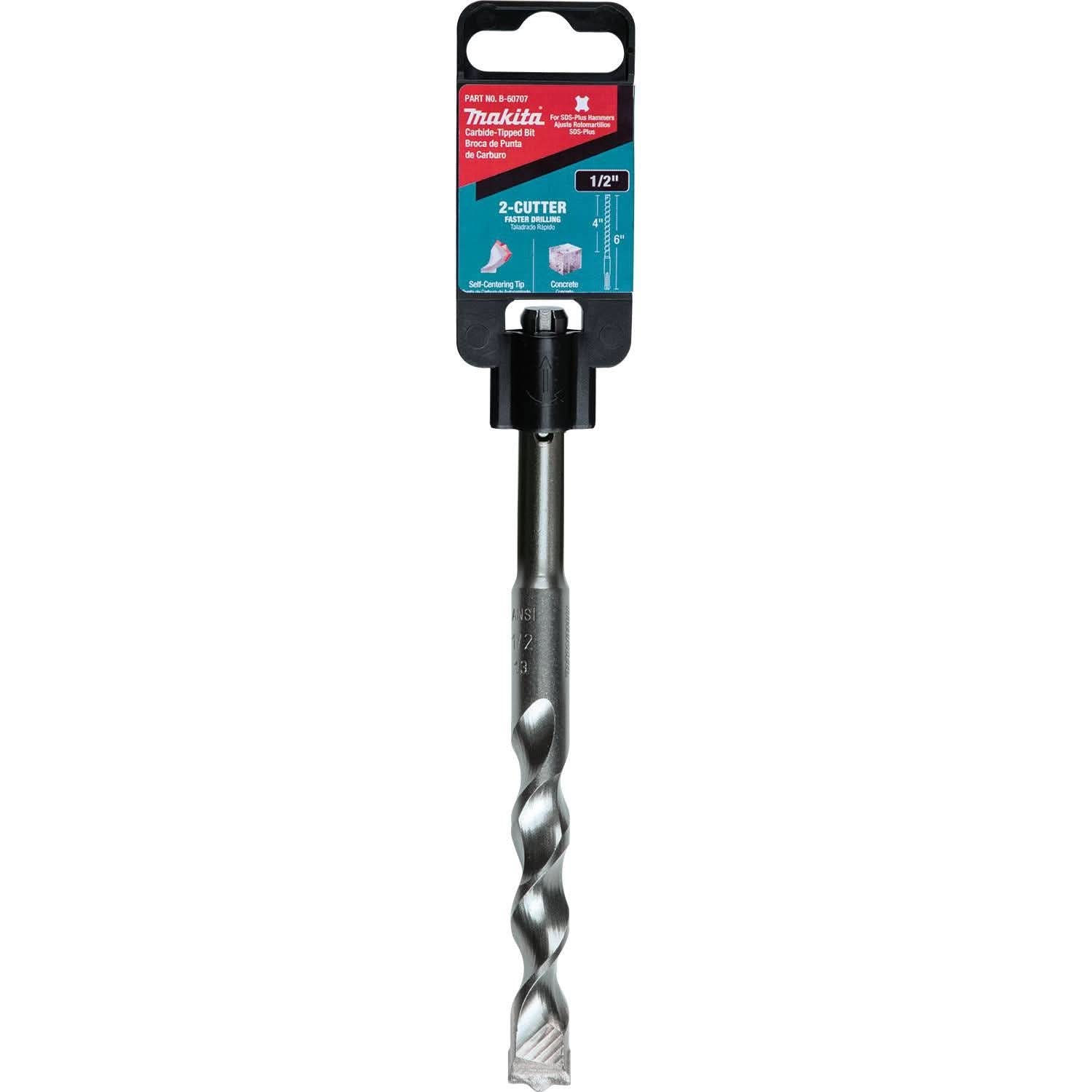 Makita B-60707 1/2" x 6" SDS-PLUS Bit, 2-Cutter