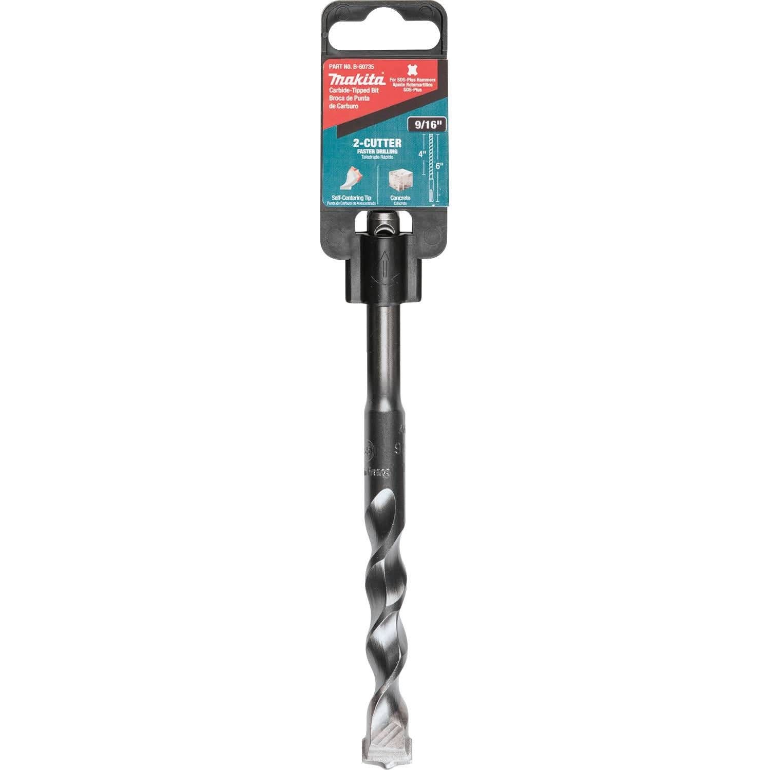 Makita B-60735 9/16" x 6" SDS-PLUS Bit, 2-Cutter