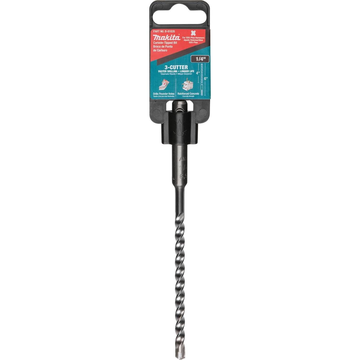 Makita B-61020 1/4" x 6" SDS-PLUS Bit, 3-Cutter