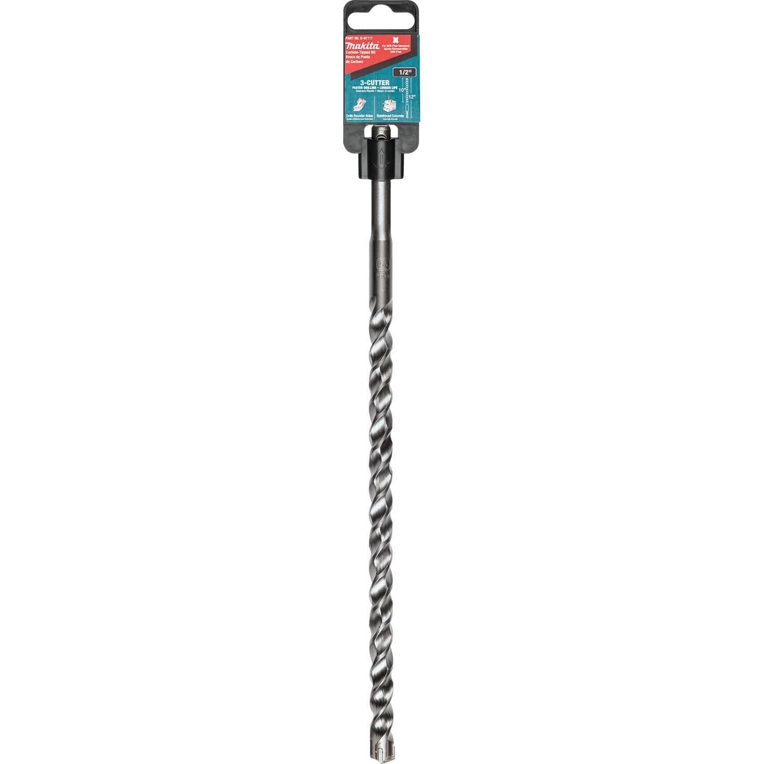 Makita B-61117 1/2" x 12" SDS-PLUS Bit, 3-Cutter