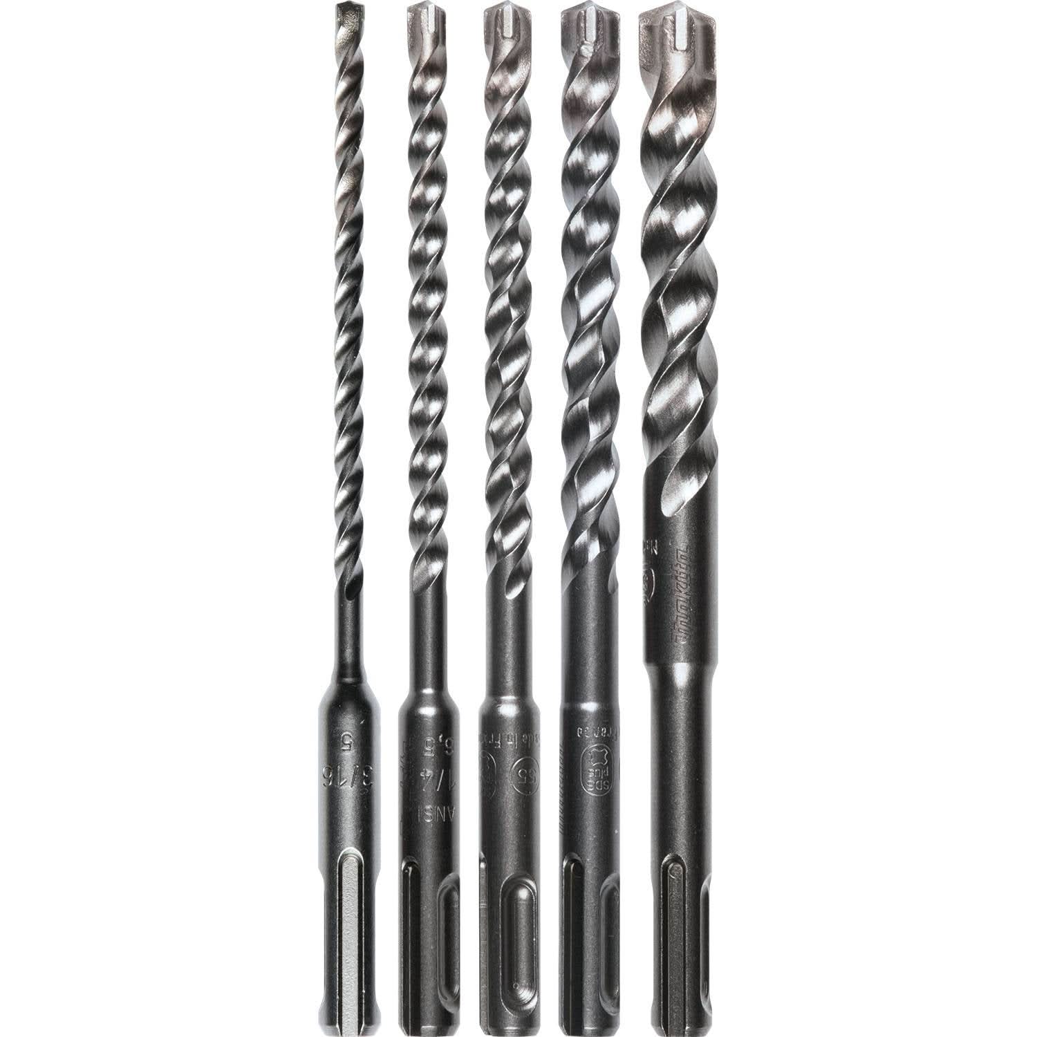 Makita B-61298 5 Pc. SDS-PLUS Bit Set, 3-Cutter