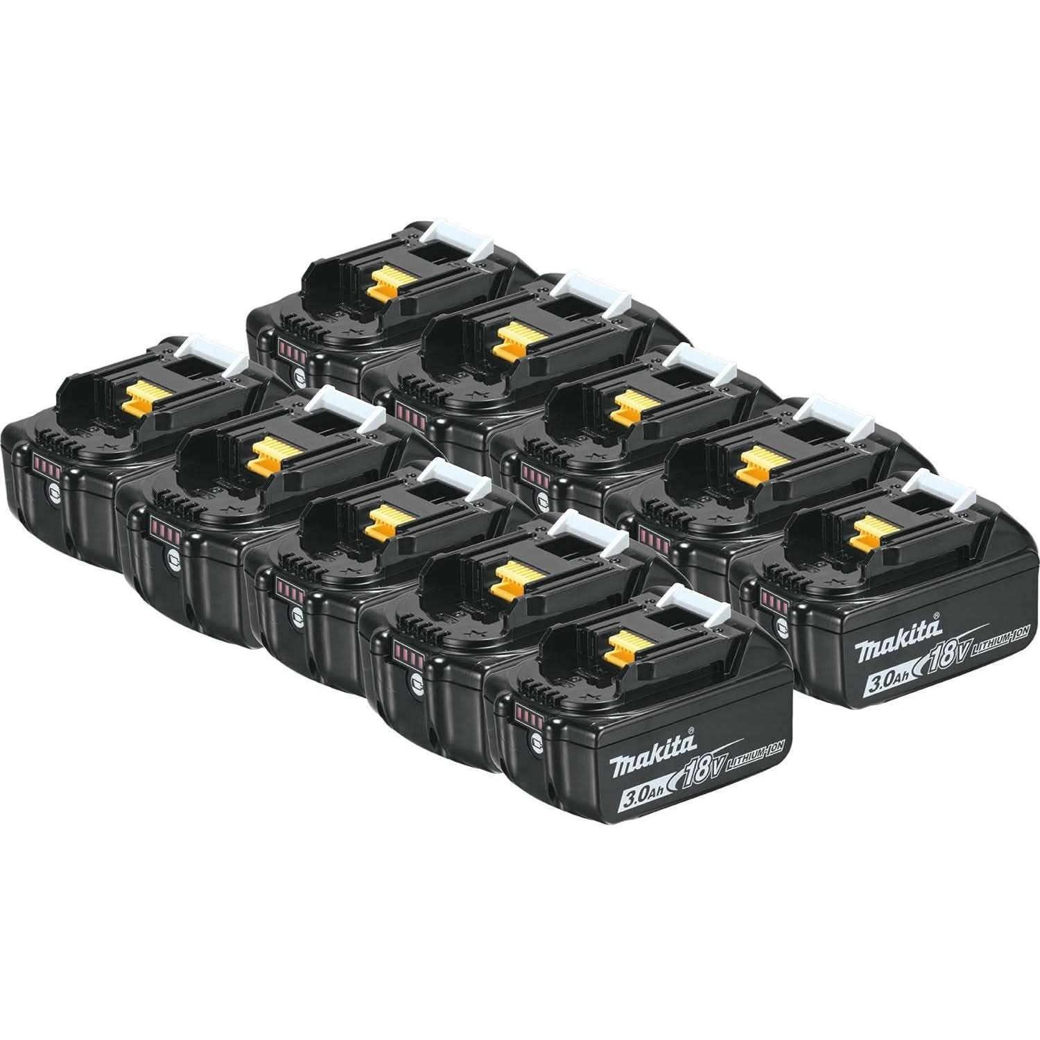 Makita BL1830B-10 18V LXT Lithium-Ion 3.0Ah Battery, 10/pk Makita BL1830B-10 18V LXT Lithium-Ion 3.0Ah Battery, 10/pk