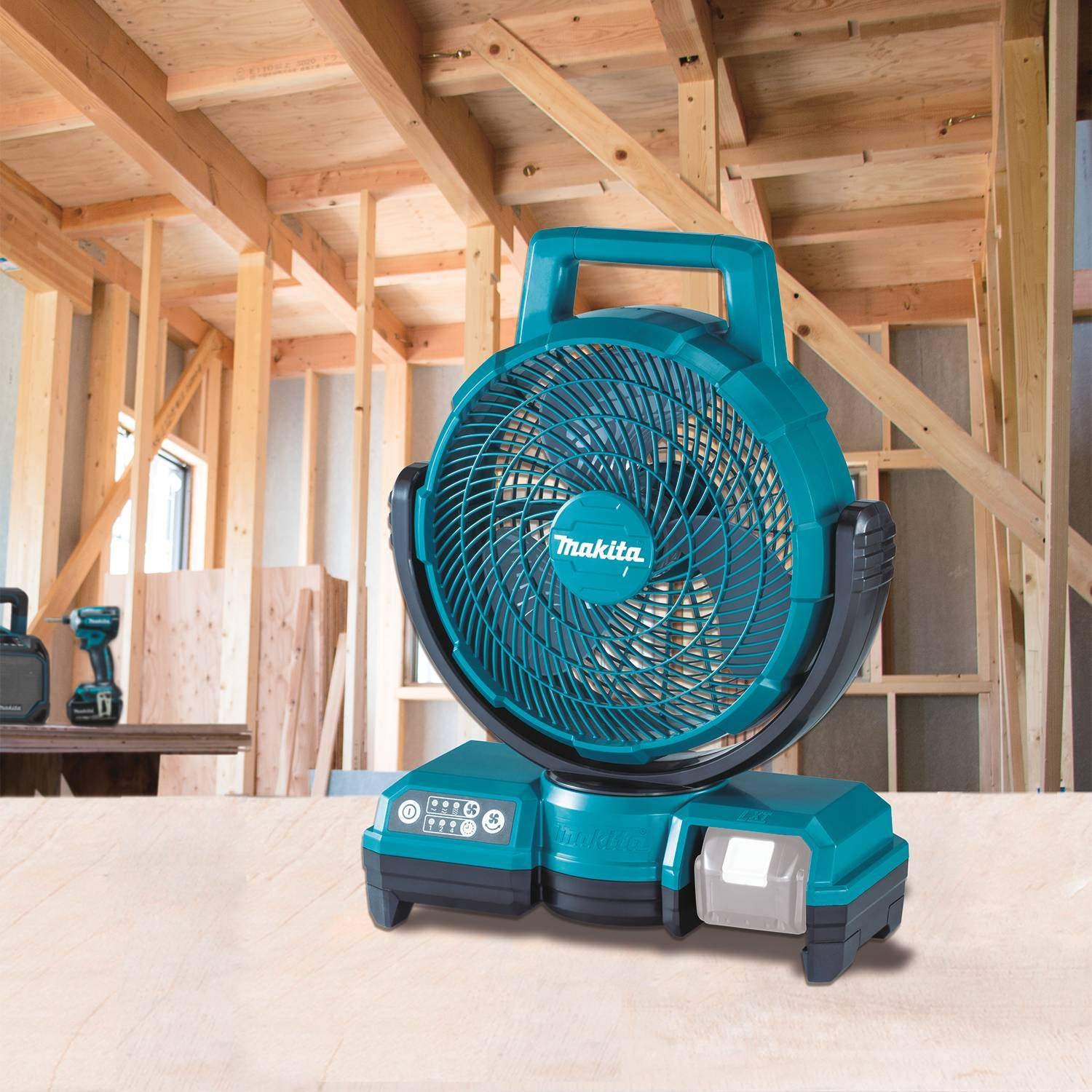 Makita DCF203Z 18V LXT Lithium"‘Ion Cordless/Corded 9"‘1/4" Fan, Tool Only
