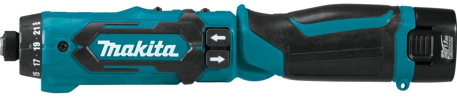 Makita DF012DSE 7.2V Lithium-Ion Cordless 1/4" Hex Driver-Drill Kit with Auto-Stop Clutch