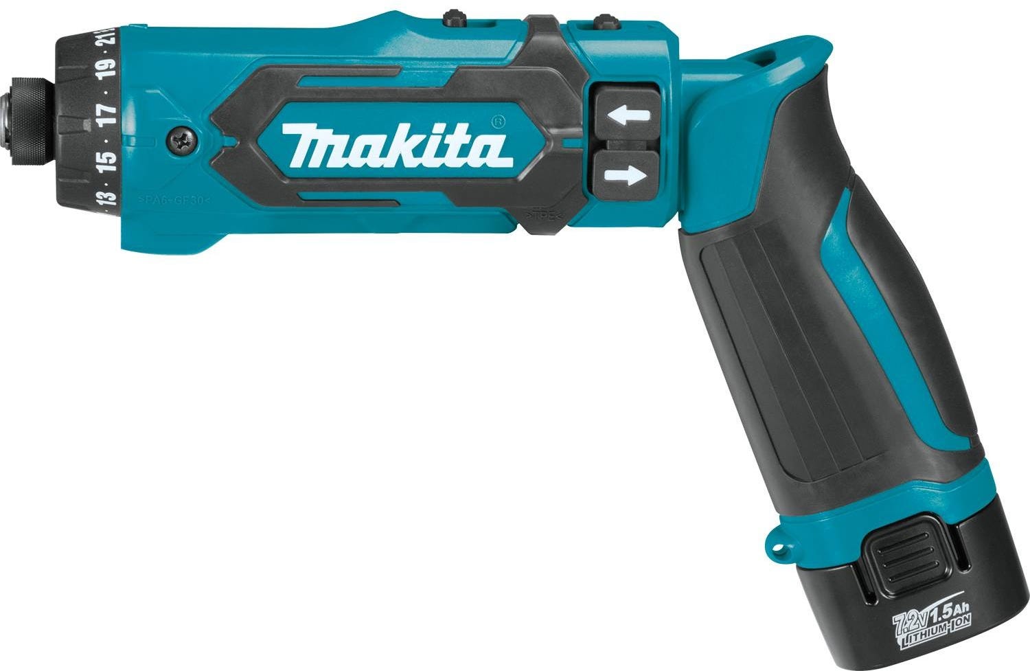 Makita DF012DSE 7.2V Lithium-Ion Cordless 1/4" Hex Driver-Drill Kit with Auto-Stop Clutch