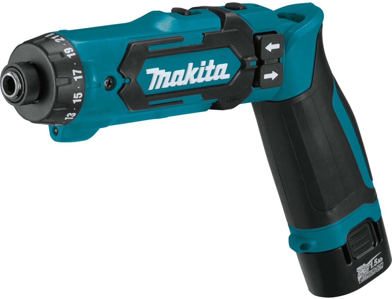 Makita DF012DSE 7.2V Lithium-Ion Cordless 1/4" Hex Driver-Drill Kit with Auto-Stop Clutch