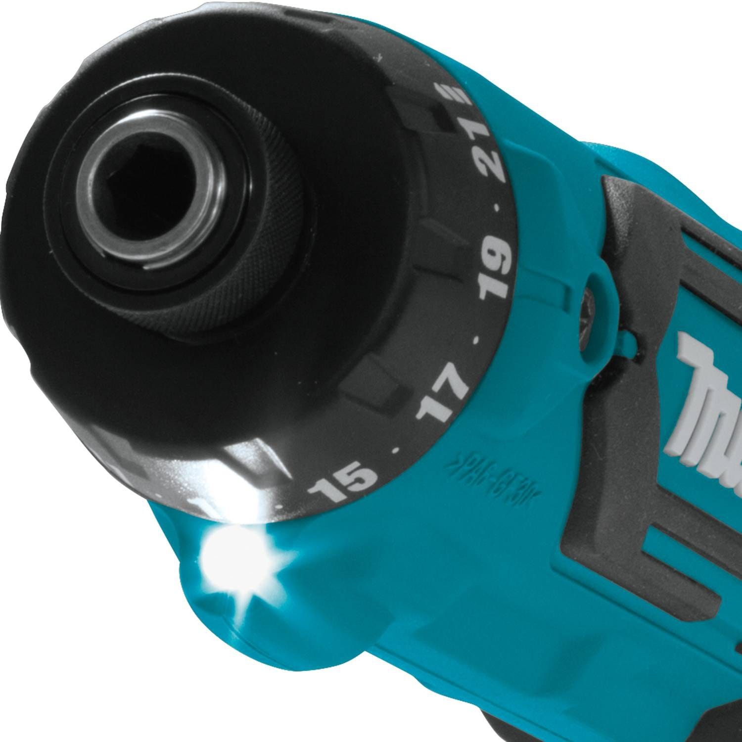 Makita DF012DSE 7.2V Lithium-Ion Cordless 1/4" Hex Driver-Drill Kit with Auto-Stop Clutch