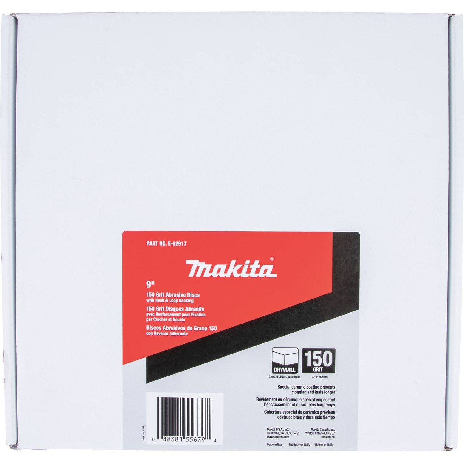 Makita E-02917 9" Drywall Sanding Disc, Hook & Loop, 150 Grit, 25/pk