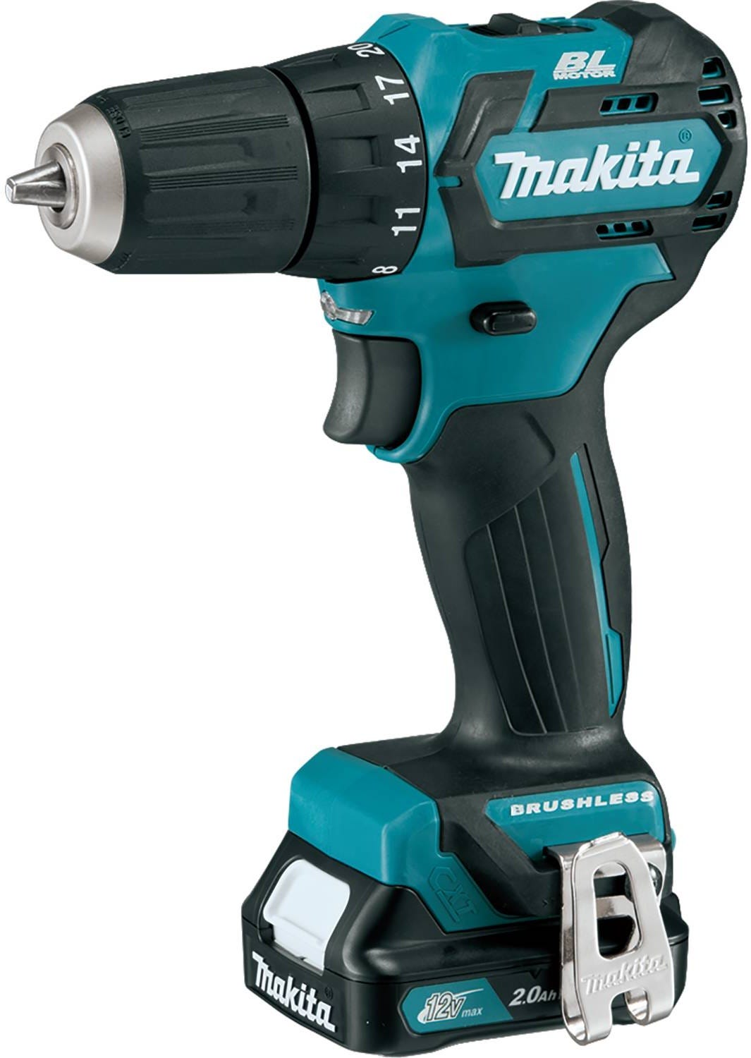 Makita FD07R1 12V max CXT Lithium-Ion Brushless Cordless 3/8" Driver-Drill Kit (2.0Ah)