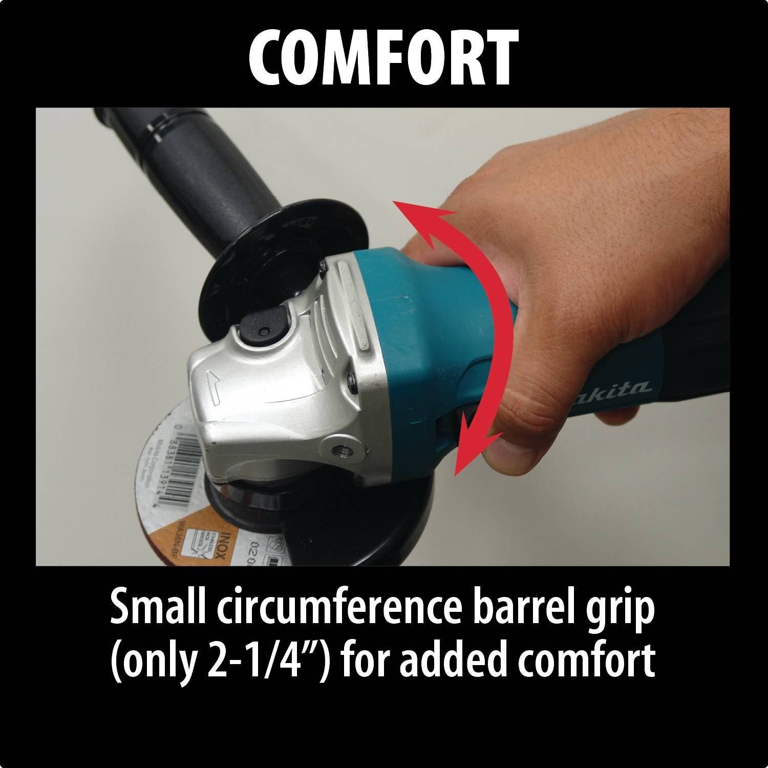 Makita GA4530X 4-1/2" Angle Grinder, with 5 Wheels