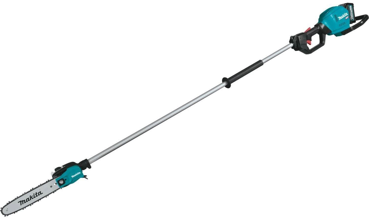 Makita 40V max XGT Brushless 10" Pole Saw Kit, 8' Length (4.0Ah) and 4-Speed Compact Stick Vacuum Kit