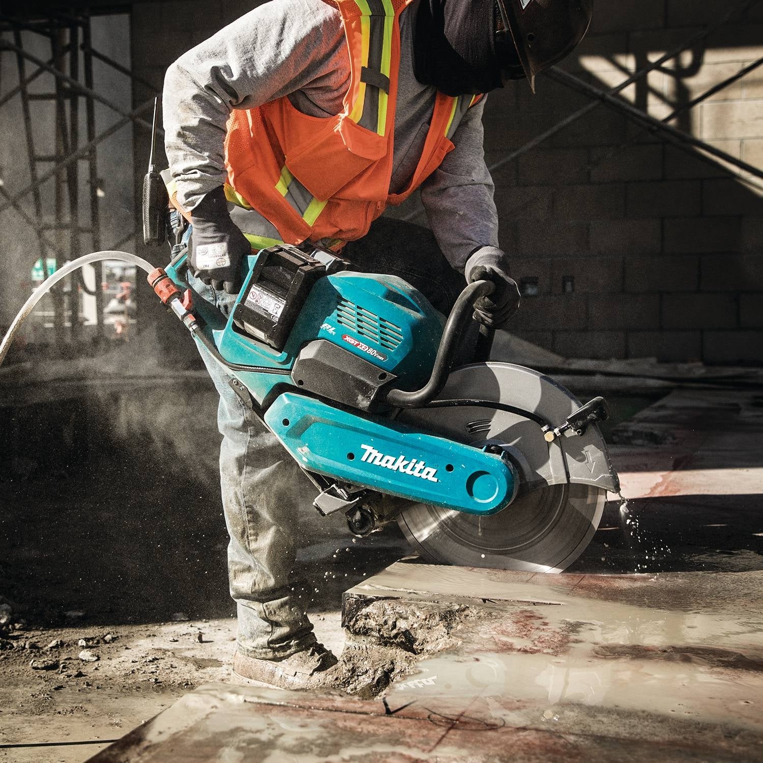 Makita GEC01PL 80V max (40V max X2) XGT Brushless 14" Power Cutter Kit, with AFT, Electric Brake (8.0Ah)