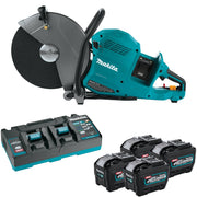 Makita GEC01PL4 80V max (40V max X2) XGT Brushless 14" Power Cutter Kit with 4 Batteries, AFT, Electric Brake (8.0Ah)