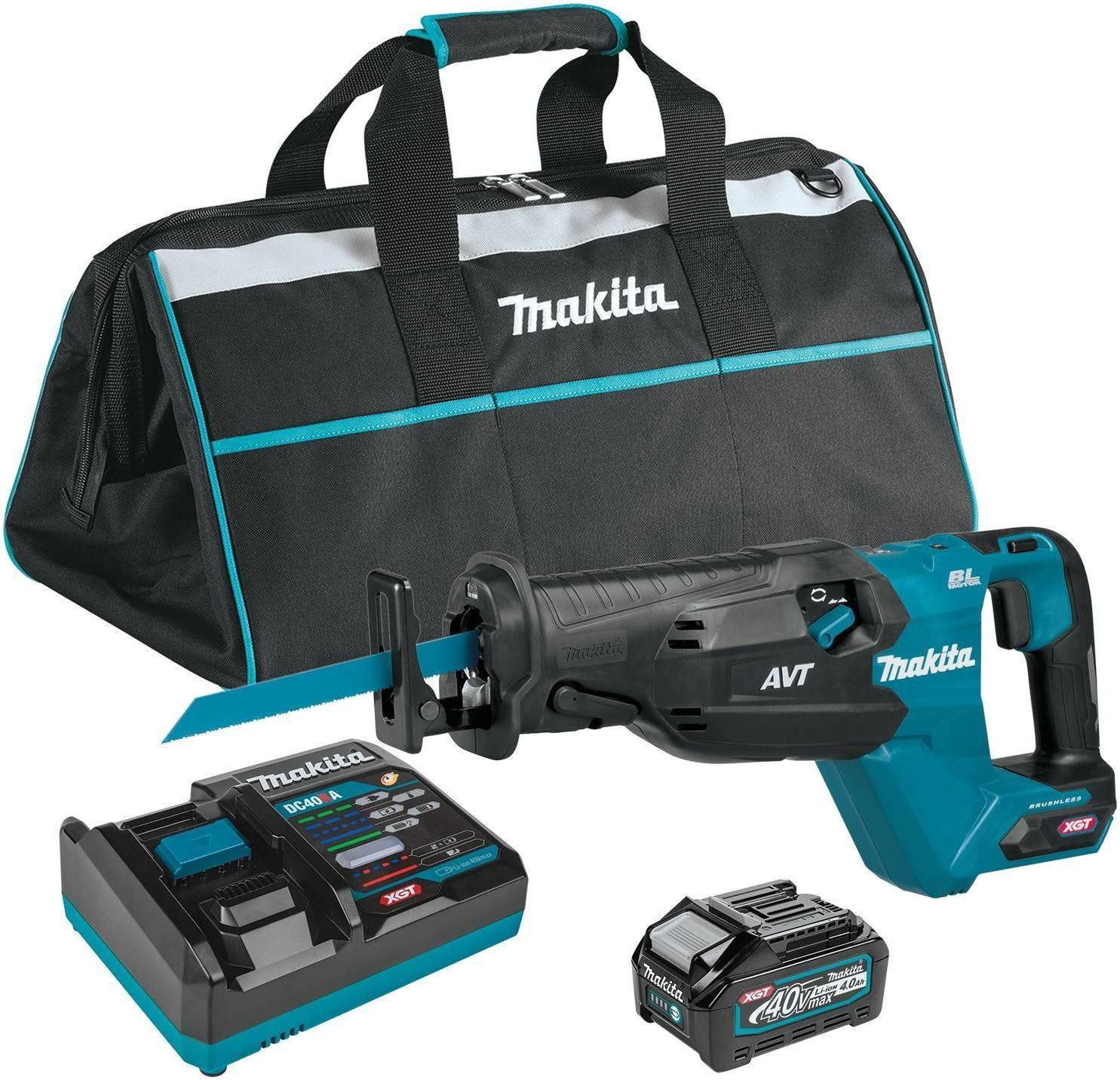 Makita GRJ02M1 40V max XGT Brushless Cordless AVT Orbital Recipro Saw Kit (4.0Ah)