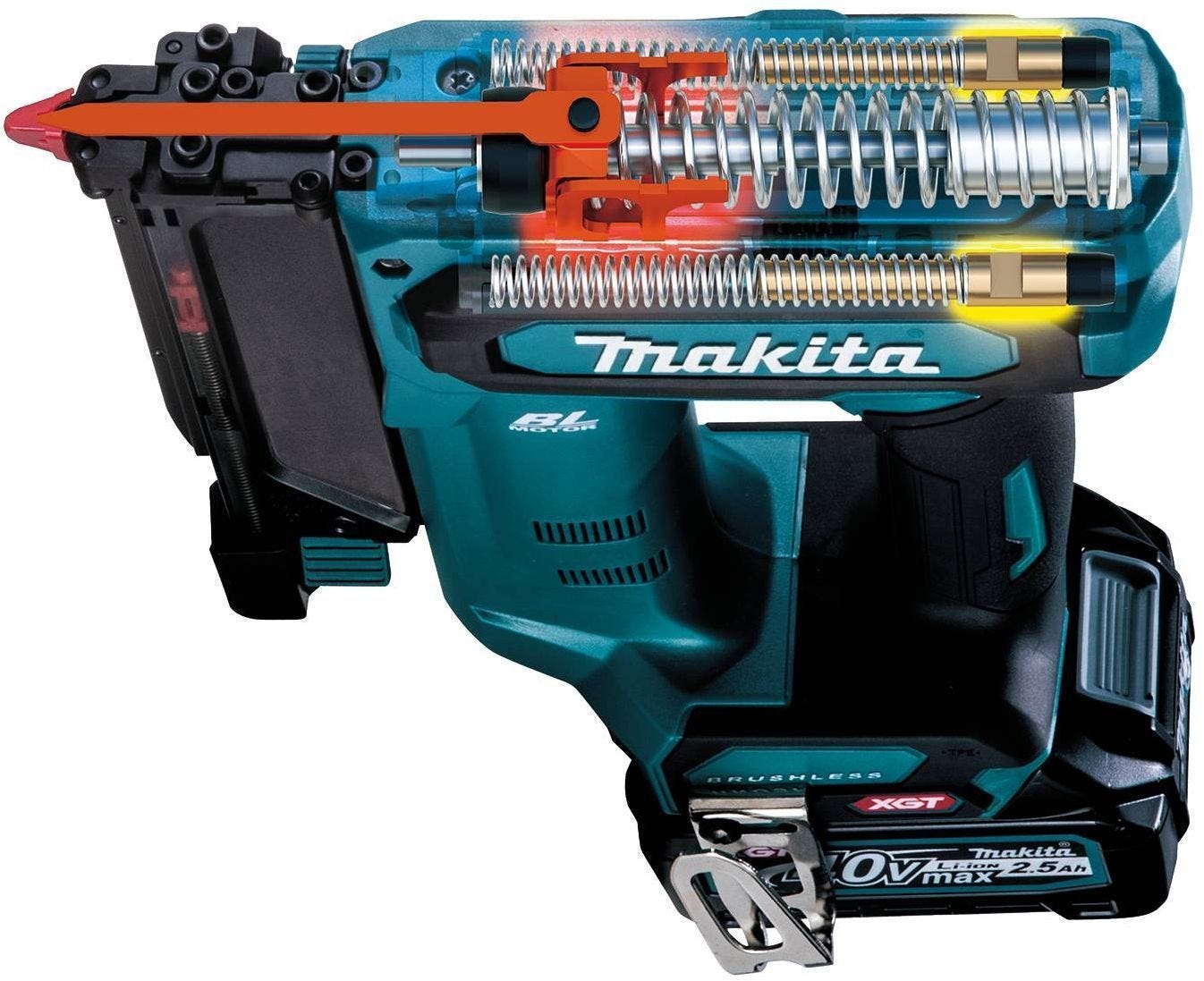 Makita 40V max XGT Brushless Pin Nailer Kit 23 Ga. (2.5Ah) w/ 40V max XGT 13" Fan