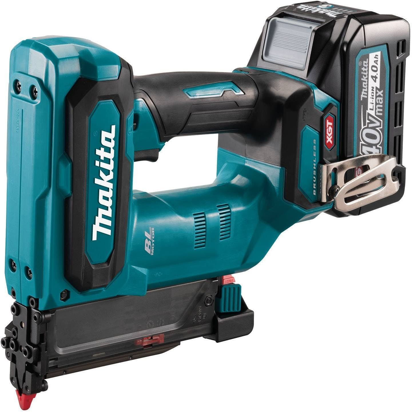 Makita 40V max XGT Brushless Pin Nailer Kit 23 Ga. (2.5Ah) w/ 40V max XGT 13" Fan