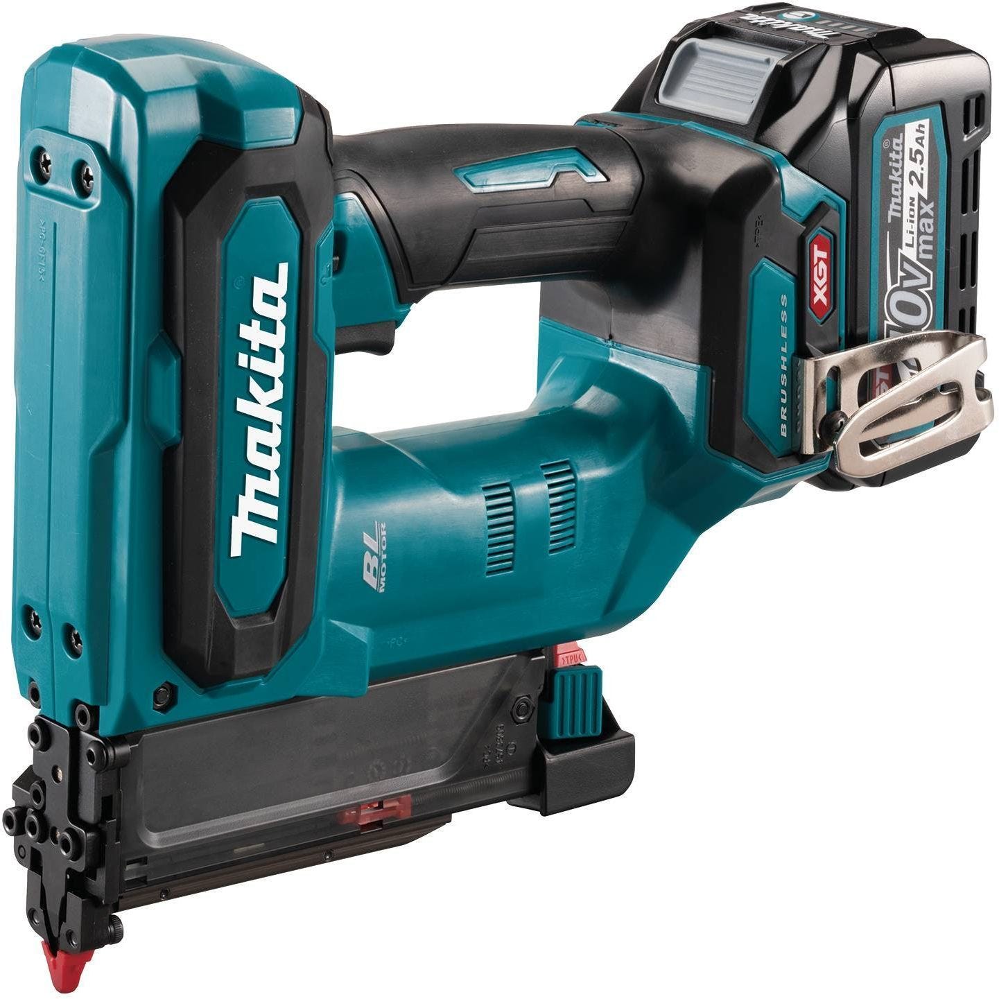 Makita GTP01D1 40V max XGT Brushless Cordless Pin Nailer Kit, 23 Ga. (2.5Ah)