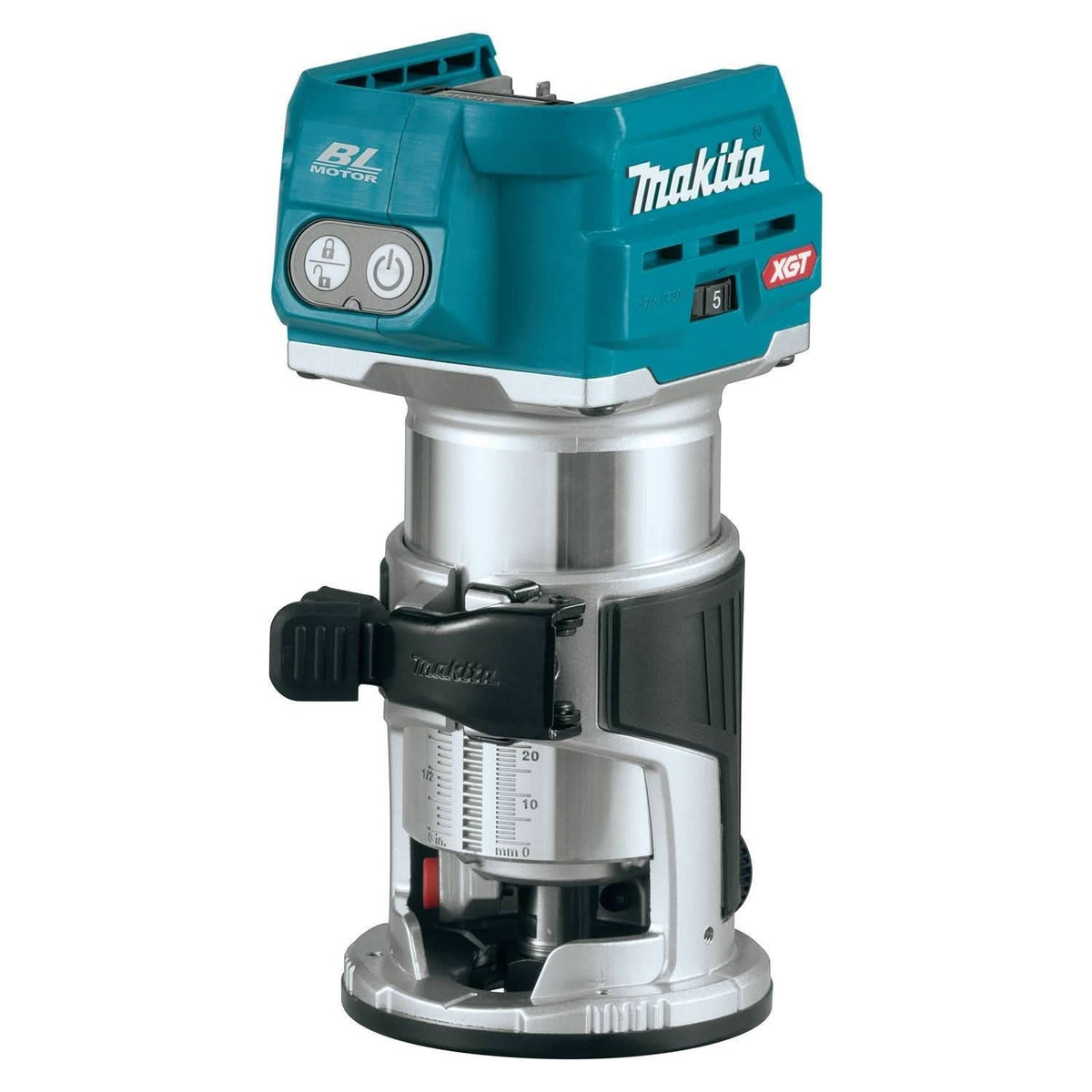 Makita 40V max XGT Brushless Cordless Compact Router, 40V MAX XGT Brushless Cordless 3-1/4" Planer, AWS Capable, and 40V max XGT 4.0Ah Battery