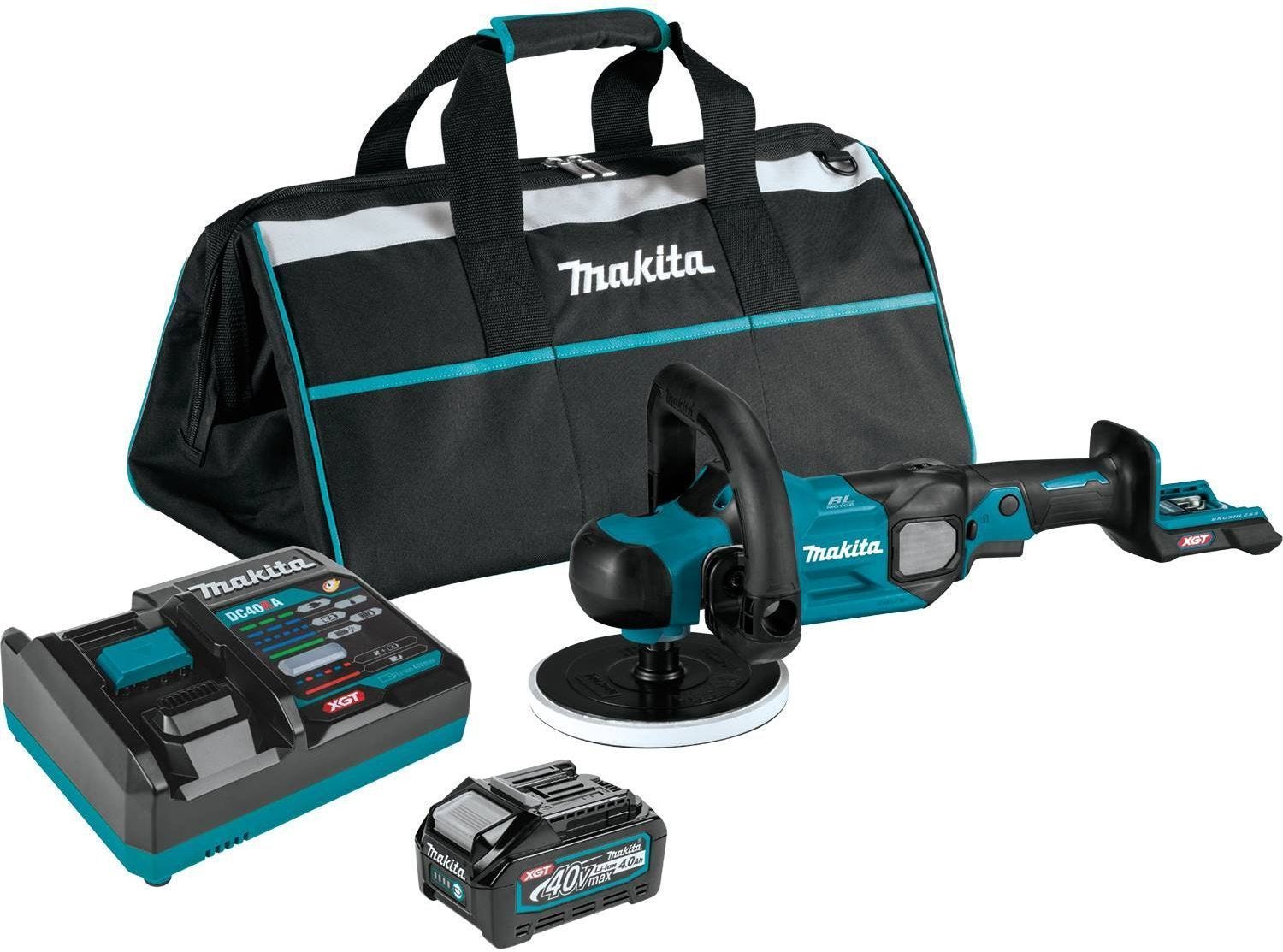 Makita GVP01M1 40V max XGT Brushless Cordless 7" Polisher Kit, (4.0Ah)