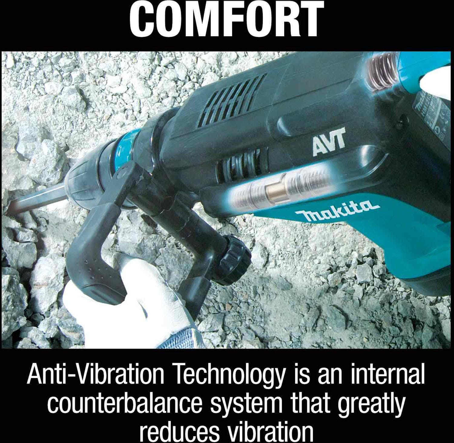 Makita HM1213C 23 lb. SDS-MAX AVT Demolition Hammer