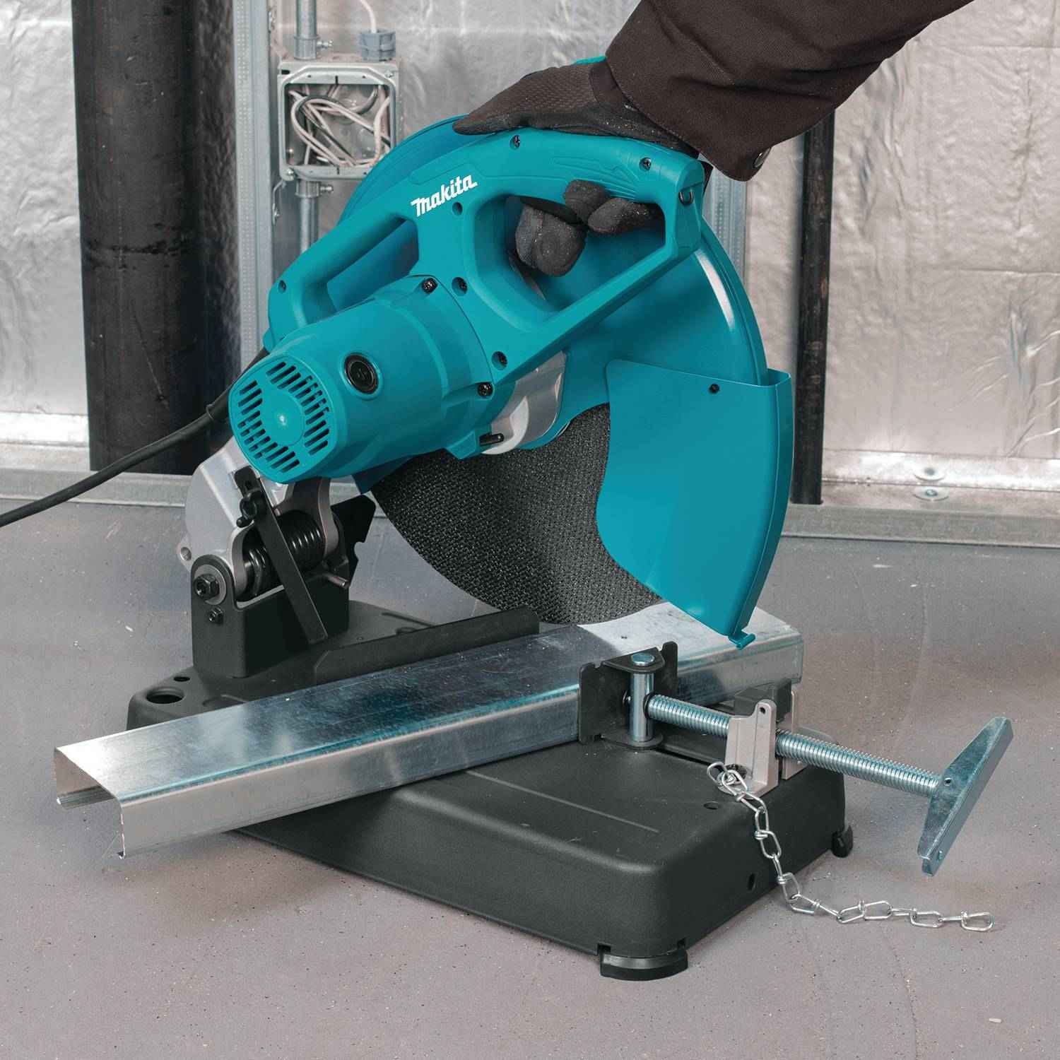 Makita LW1401X2 14" Cut-Off Saw with 4-1/2" Paddle Switch Angle Grinder