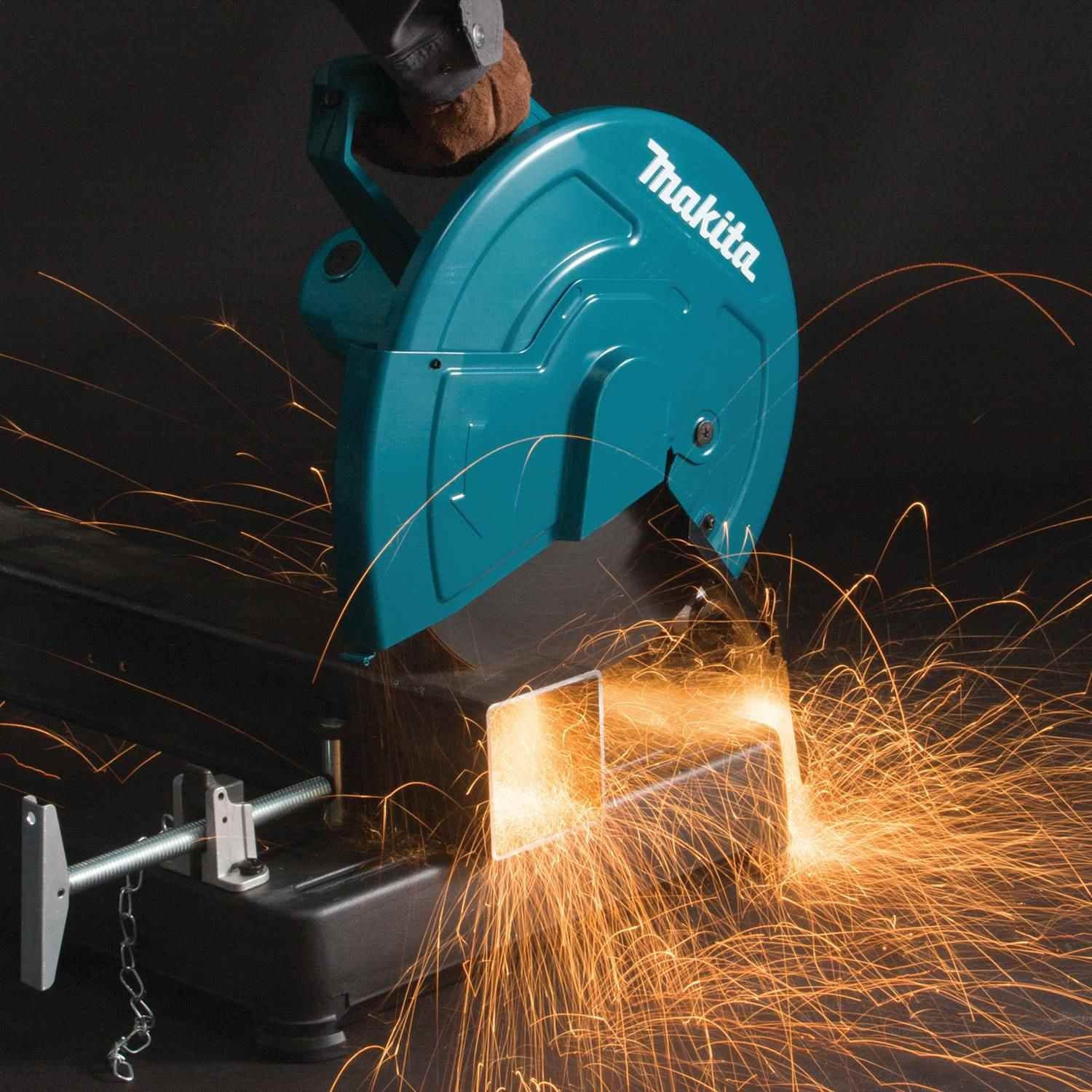 Makita LW1401X2 14" Cut-Off Saw with 4-1/2" Paddle Switch Angle Grinder
