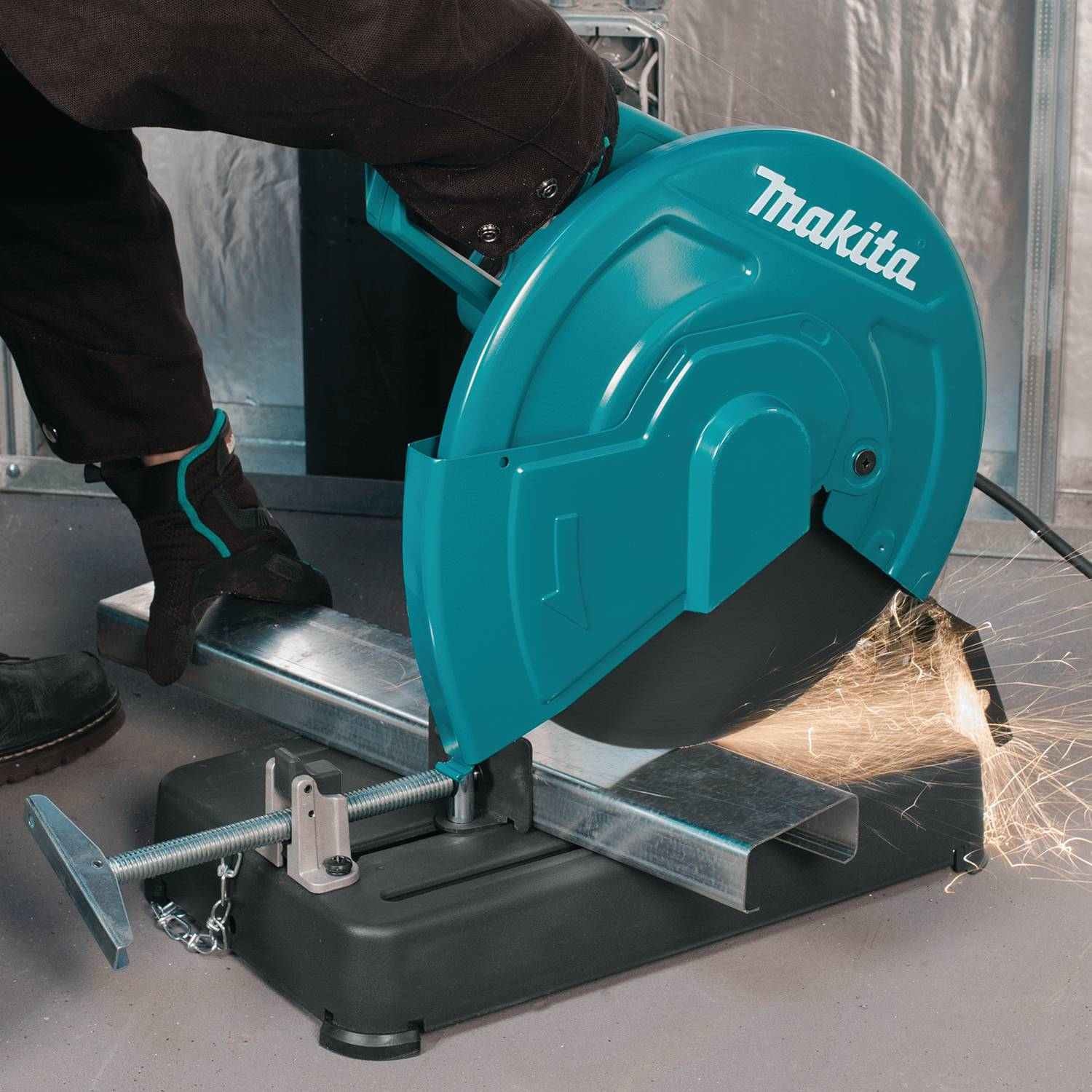 Makita LW1401X2 14" Cut-Off Saw with 4-1/2" Paddle Switch Angle Grinder