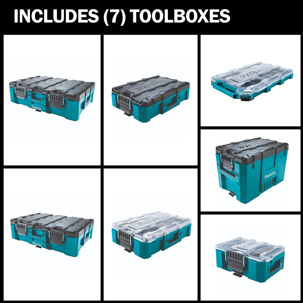 Makita MAKTRAK Master 7-Piece Modular Storage Toolbox Kit