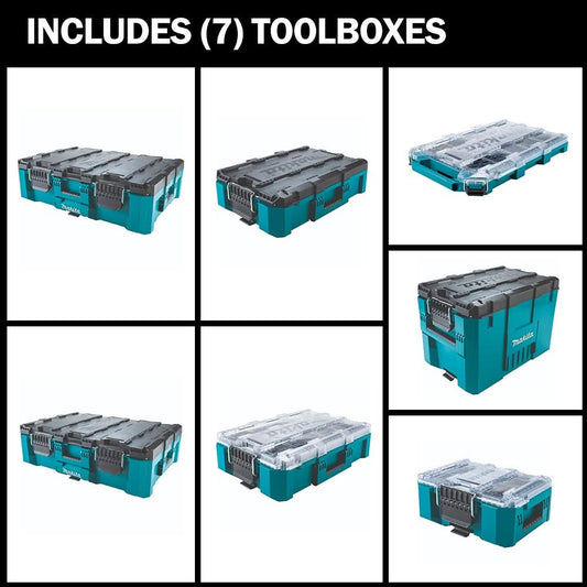 Makita MAKTRAK Master 7-Piece Modular Storage Toolbox Kit